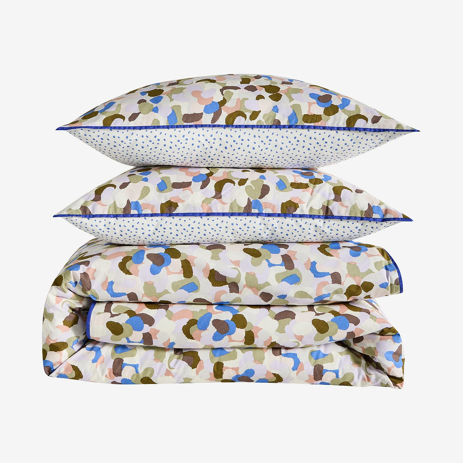Parure de lit en percale de coton bio - 260 x 240 cm - Motifs multicolores - Design by Floriane Jacques - 2