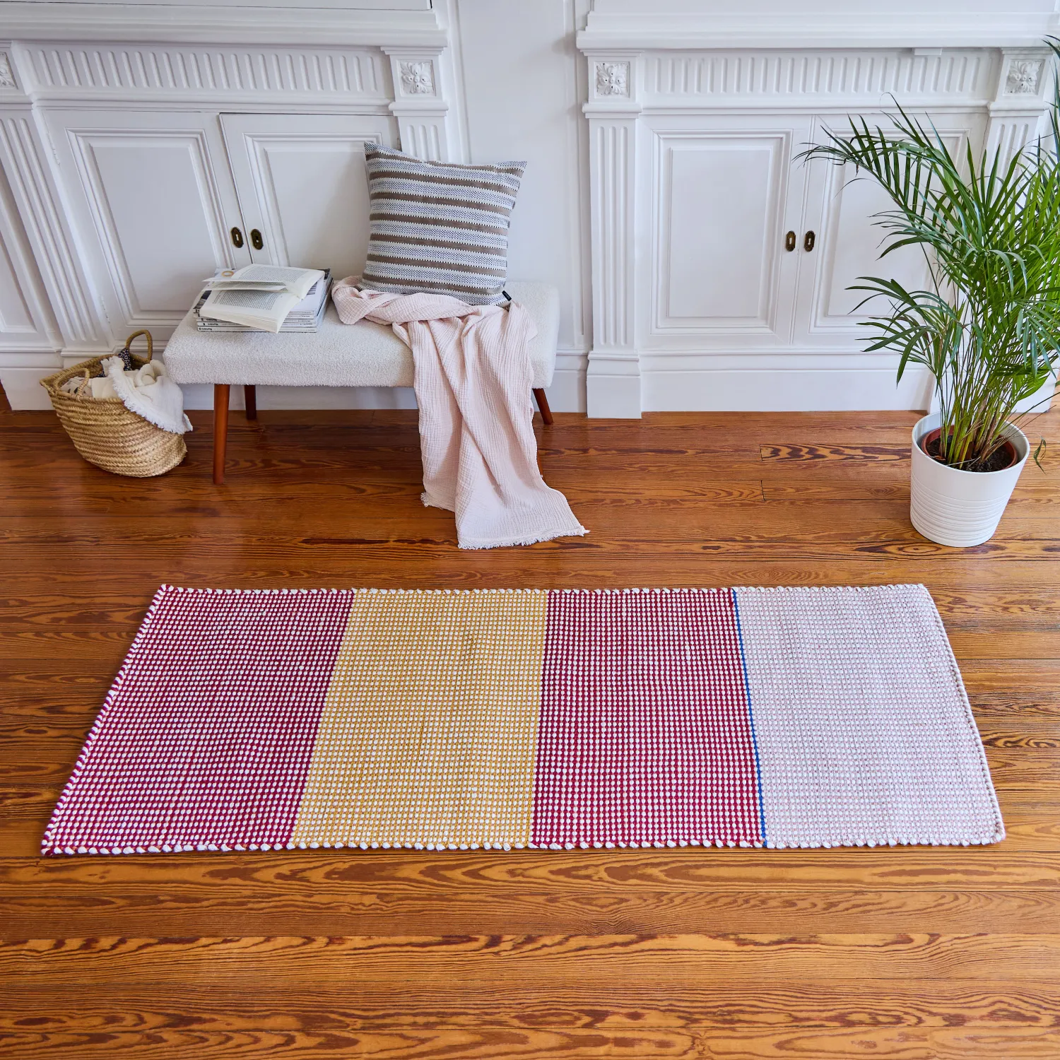 Tapis tissé - 75 x 180 cm - Jaune - Design by Floriane Jacques - 1