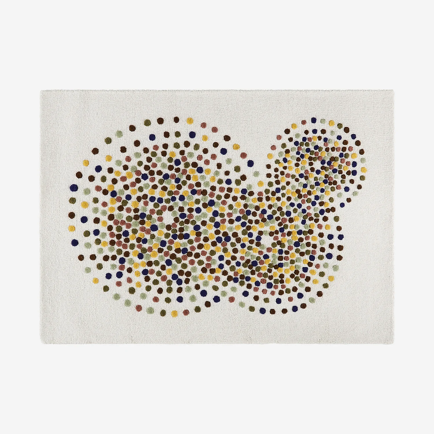 Tappeto in lana 120 x 170 cm - Beige e multicolore - Design di Floriane Jacques - 1