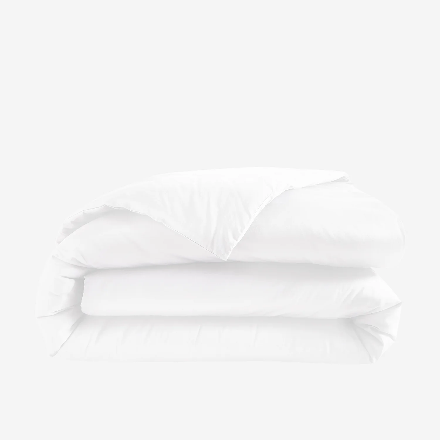 Housse de couette en satin de coton - 260 x 240 cm - Blanc - 5
