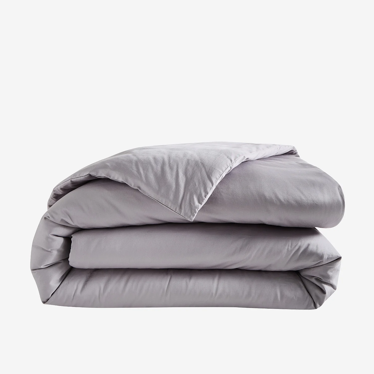 Housse de couette en satin de coton - 240 x 220 cm - Gris argenté - 2