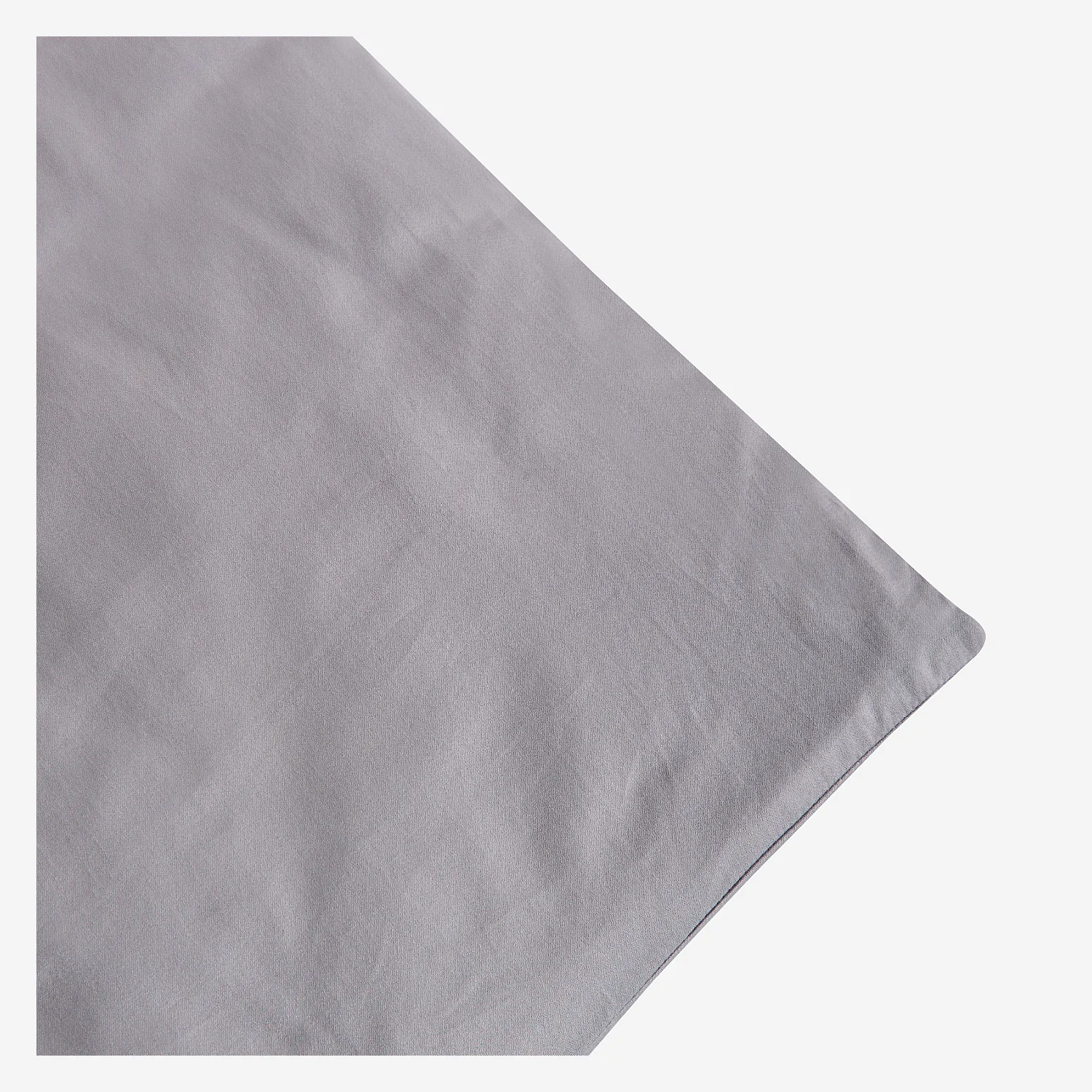 Housse de couette en satin de coton - 260 x 240 cm - Gris argenté - 4