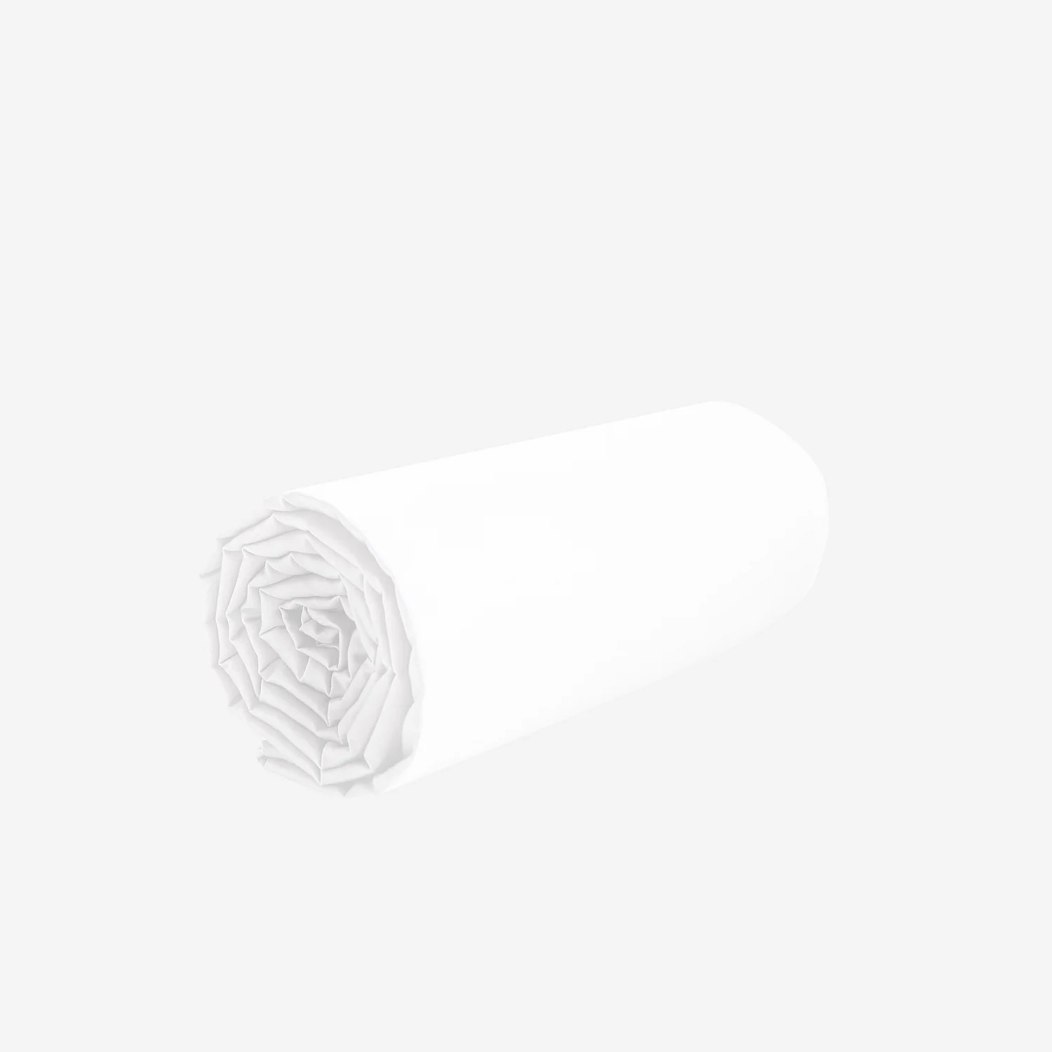 Drap Housse en satin de coton - 140 x 200 cm - Blanc - 2