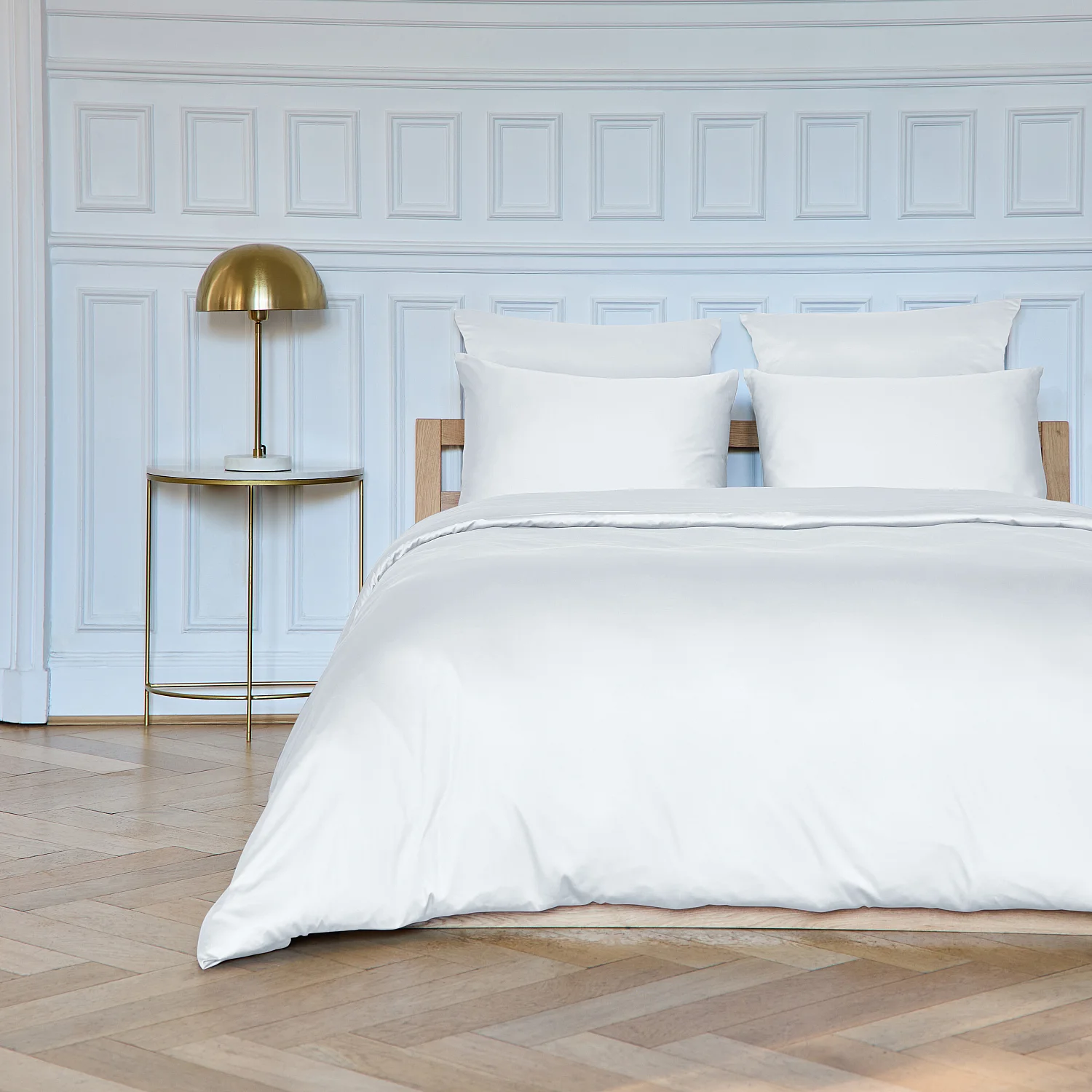 Taie d'oreiller en satin de coton - 50 x 70 cm - Blanc - 7