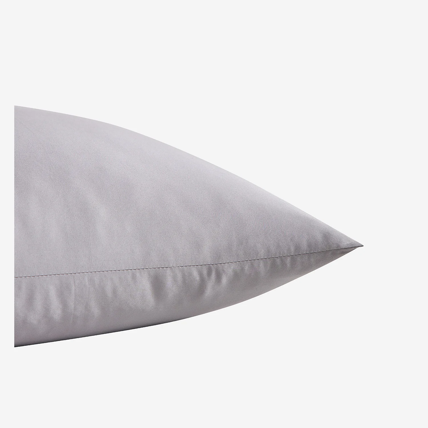 Taie d'oreiller en satin de coton - 65 x 65 cm - Gris argenté - 4