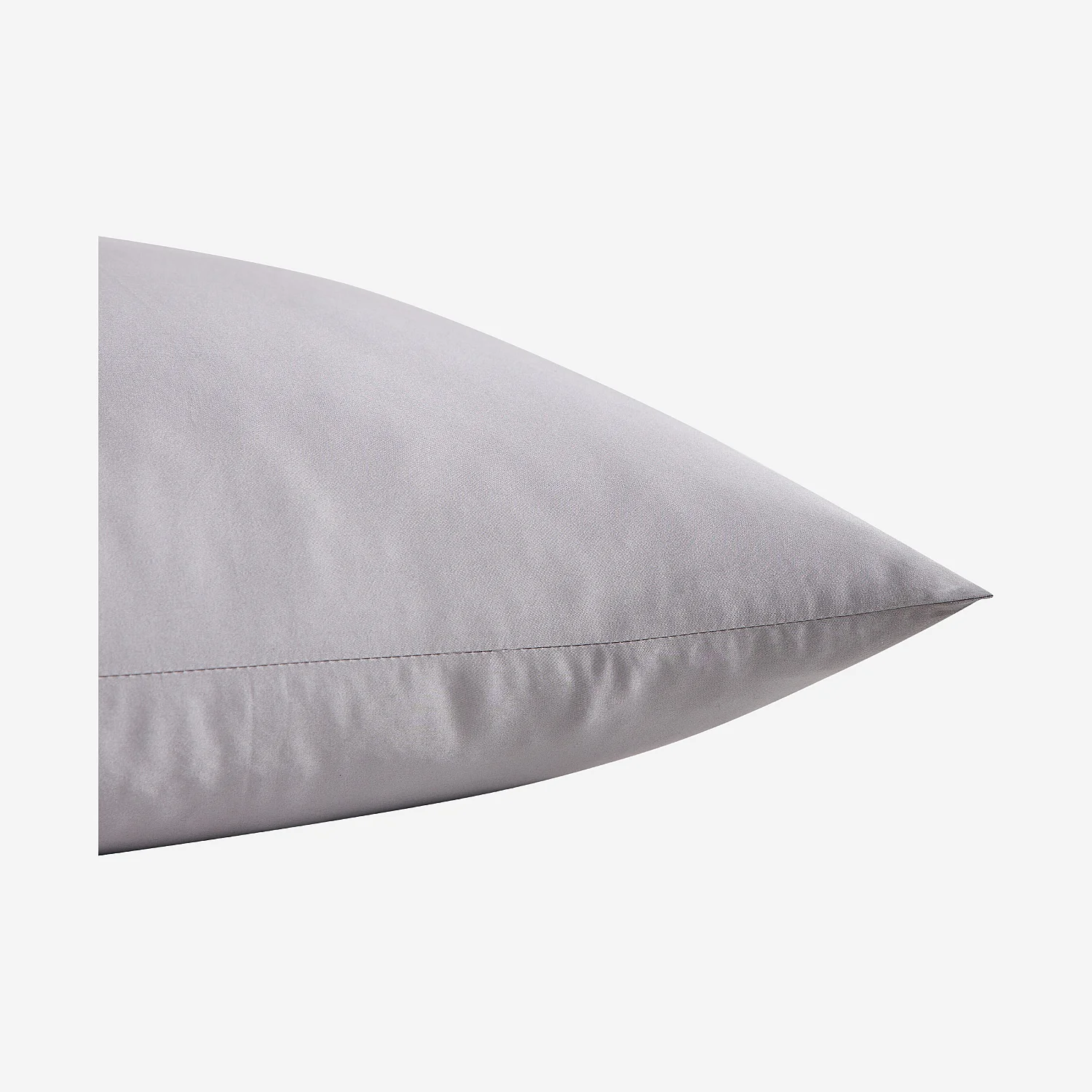Seidenbaumwoll-Kissenbezug - 65 x 65 cm - Silbergrau - 4