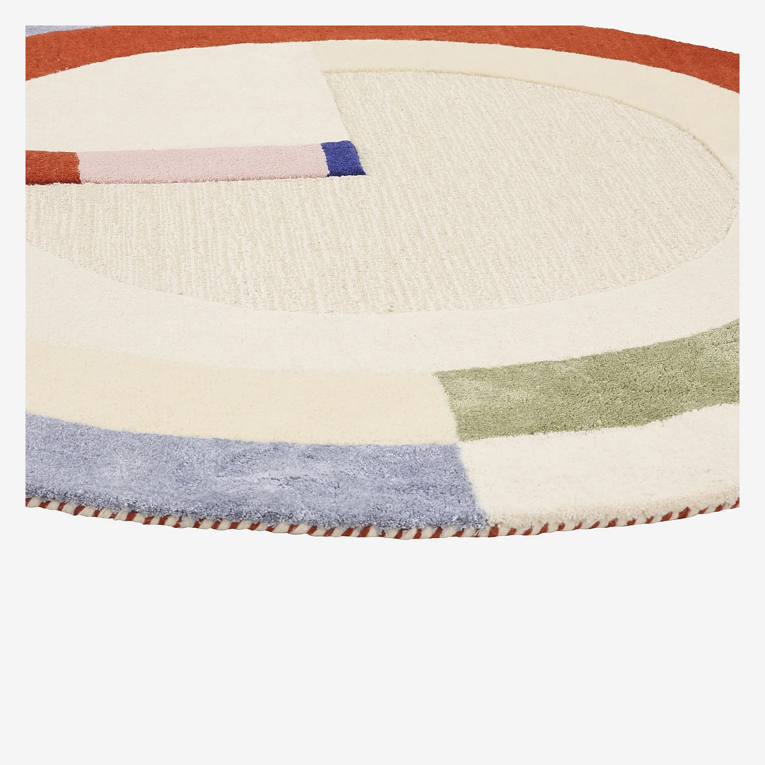 Alfombra redonda de lana con acabado tufté - 150 cm - Beige - Design by Floriane Jacques - 7