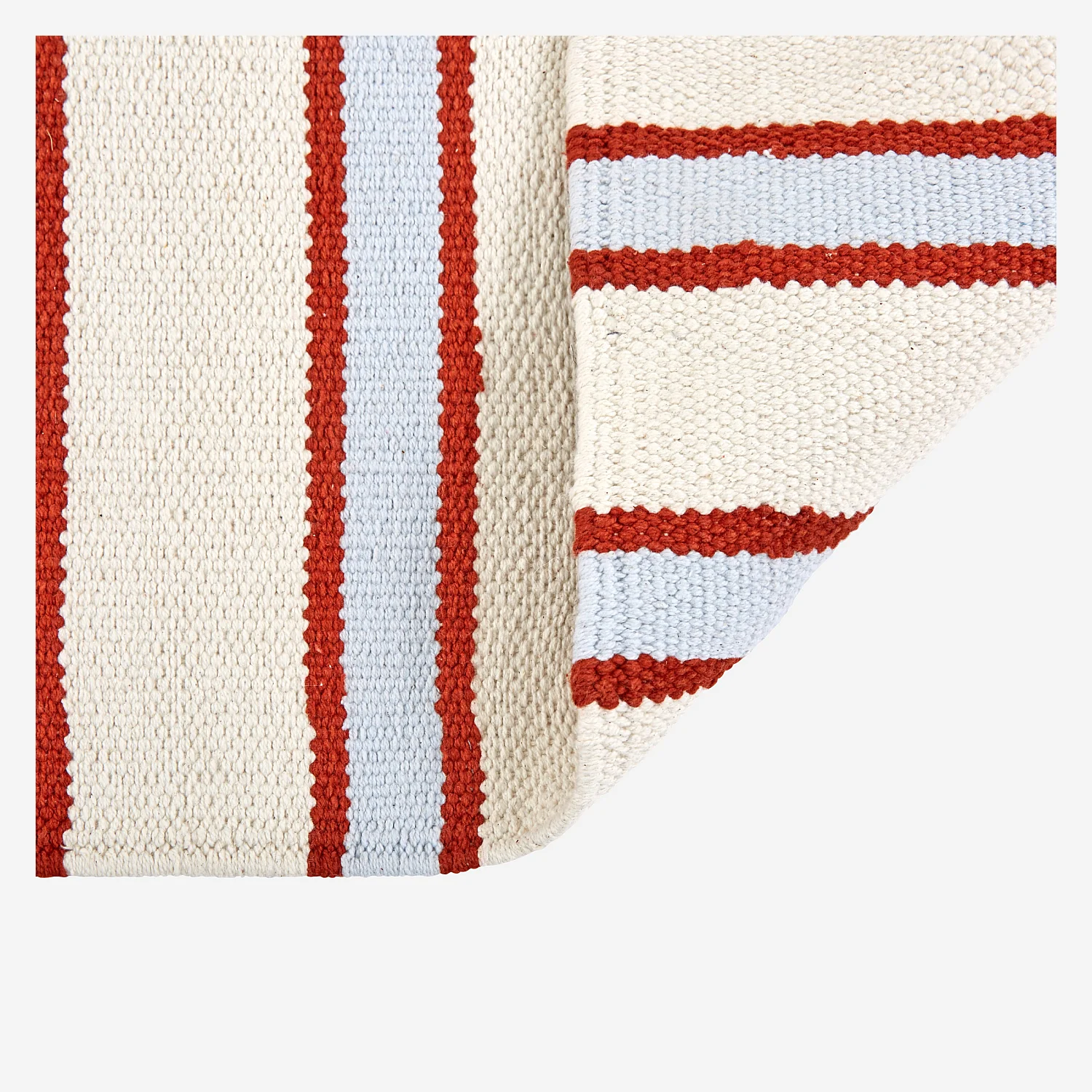 Tappeto piatto in cotone - 75 x 180 cm - Blu cielo - Design di Floriane Jacques - 4