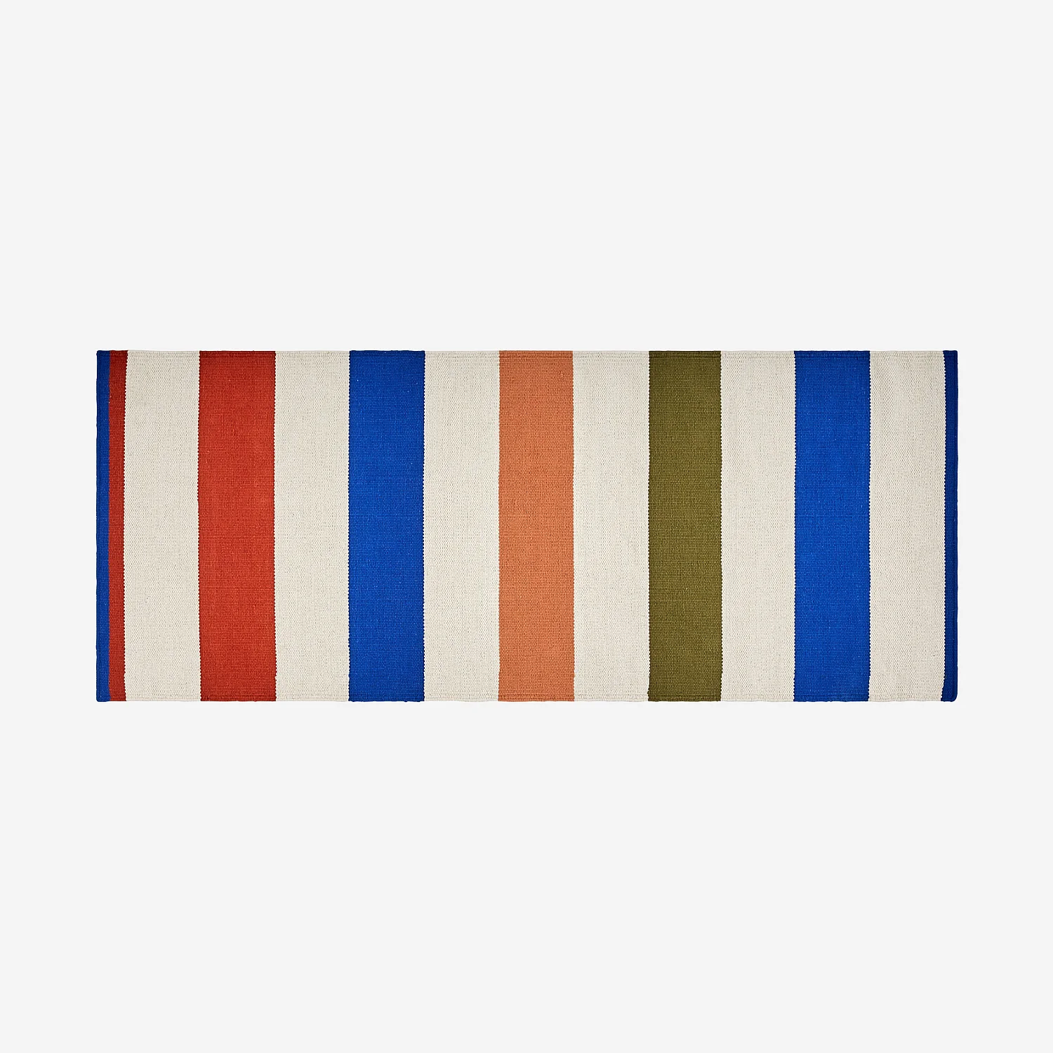 Tappeto in cotone tessuto - 75 x 180 cm - Blu elettrico - Design di Floriane Jacques - 2