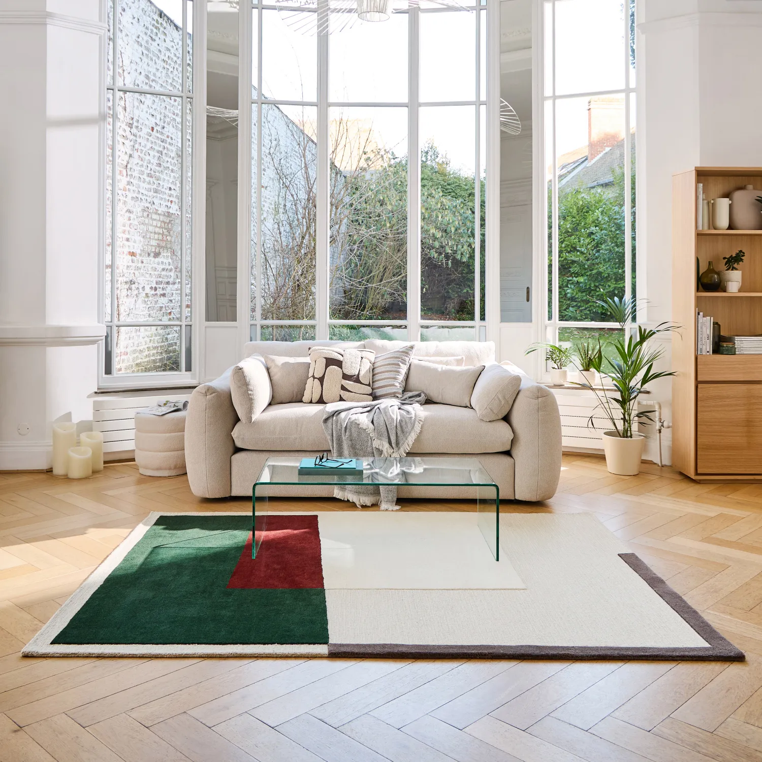 Tapis tufté en laine - 170 x 240 cm - Vert forêt - Design by Floriane Jacques - 1