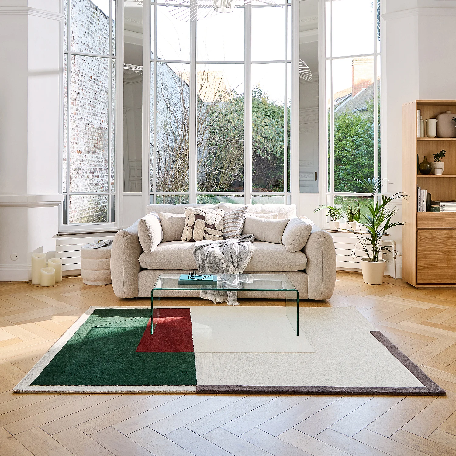 Tappeto in lana tuftata - 170 x 240 cm - Verde foresta - Design di Floriane Jacques - 1