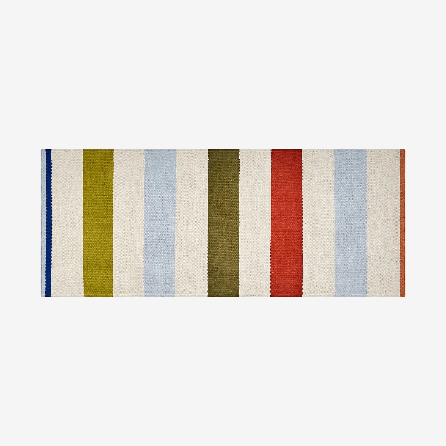 Alfombra tejida de algodón - 75 x 180 cm - Verde caqui - Design by Floriane Jacques - 2