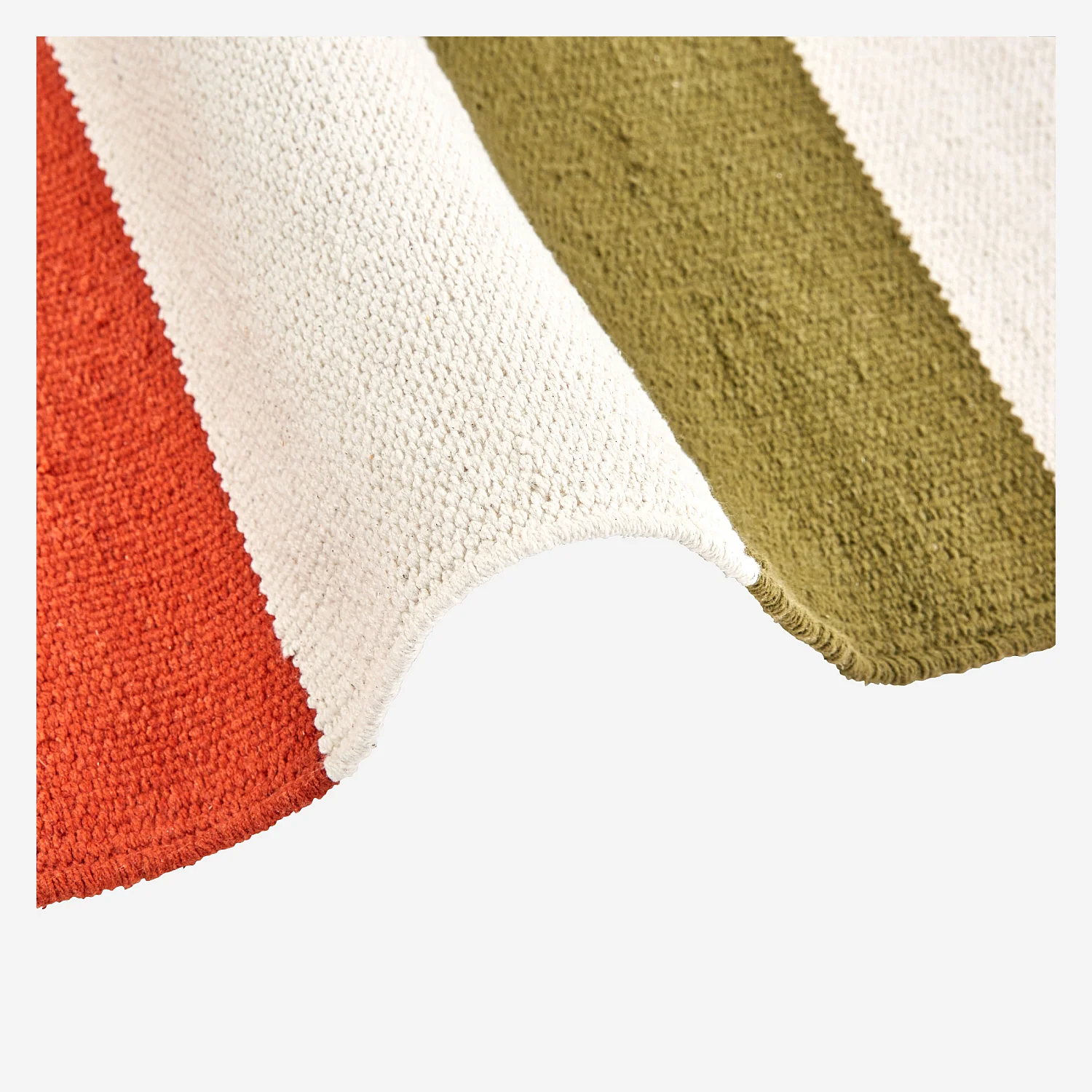 Alfombra tejida de algodón - 75 x 180 cm - Verde caqui - Design by Floriane Jacques - 6