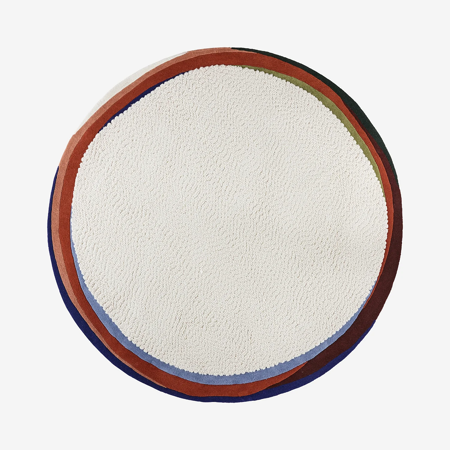 Alfombra redonda de lana con acabado tufté - 250 cm - Crudo - Design by Floriane Jacques - 2