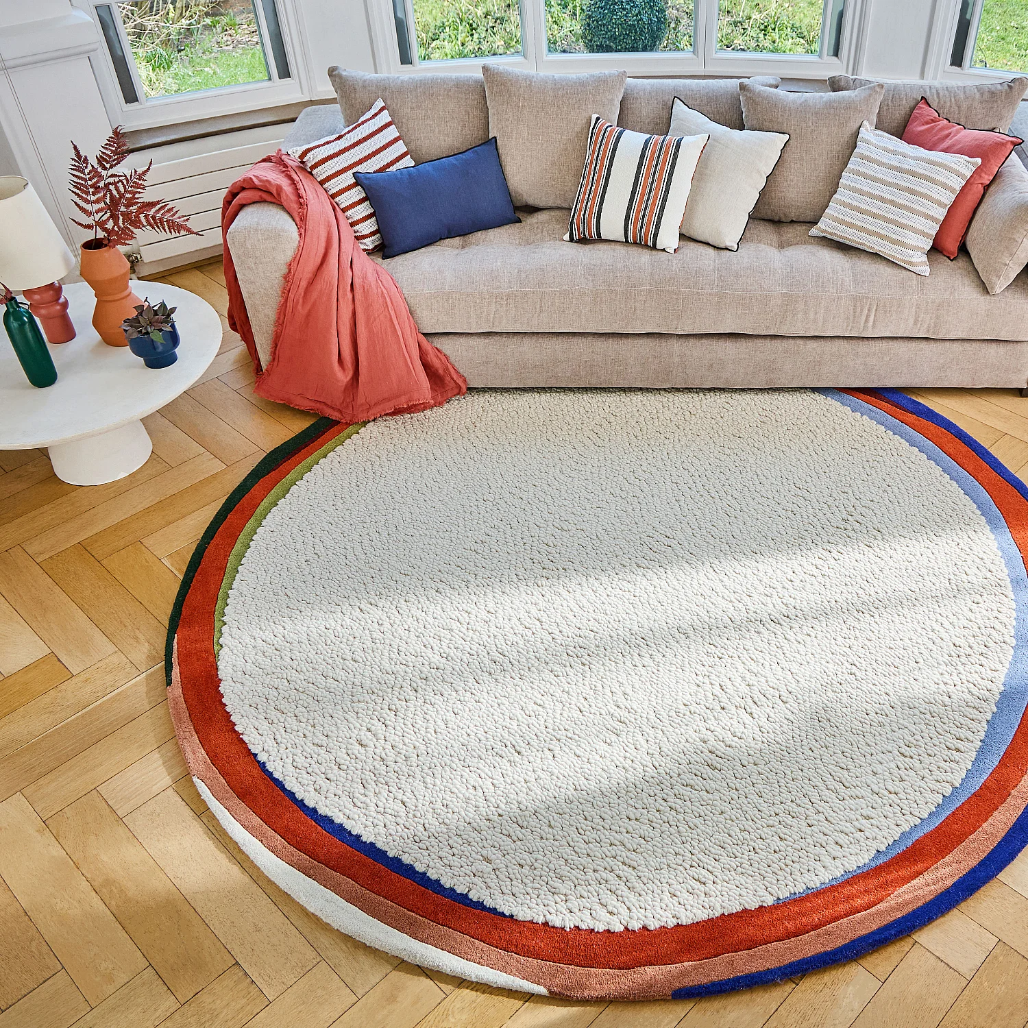 Tappeto rotondo in lana 250 cm - Avorio - Design di Floriane Jacques - 3