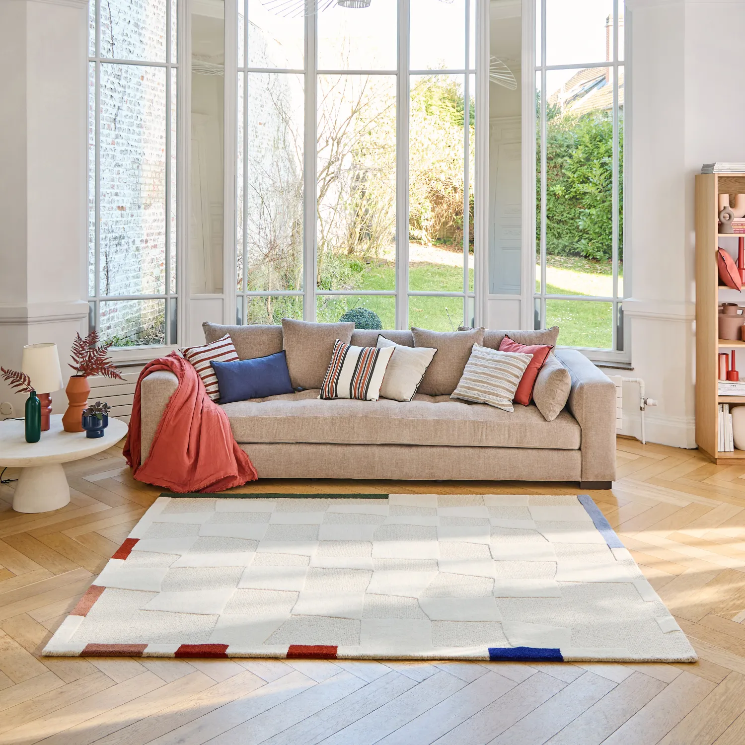 Tapis tufté en laine - 170 x 240 cm - Écru  - Design by Floriane Jacques - 1