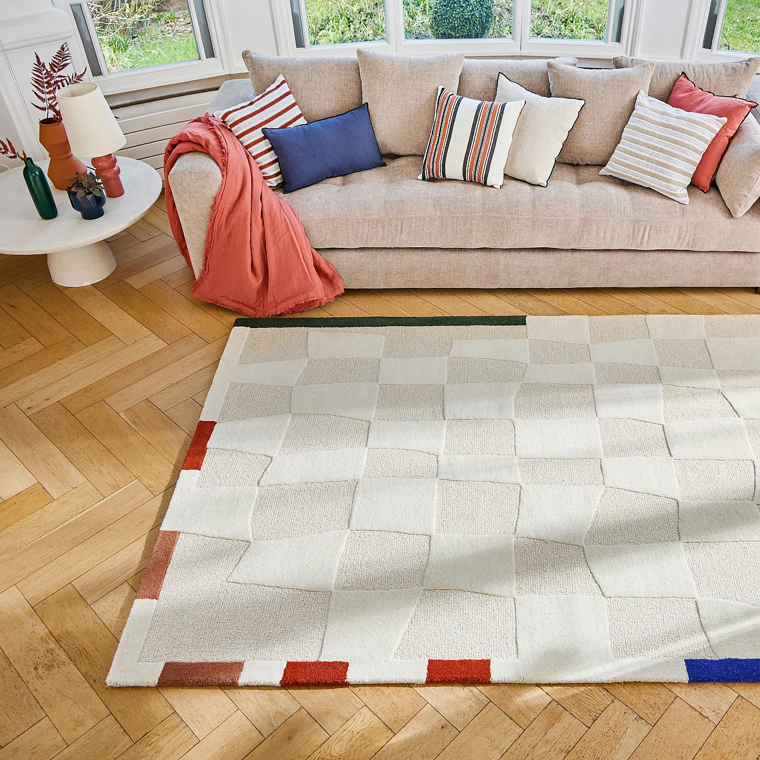 Tappeto in lana a pelo - 170 x 240 cm - Color Avorio - Design di Floriane Jacques - 3