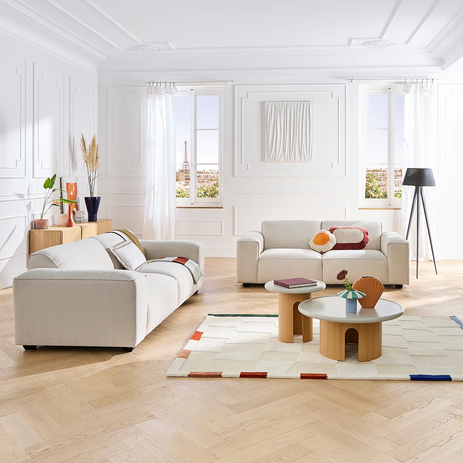 Tappeto in lana a pelo - 170 x 240 cm - Color Avorio - Design di Floriane Jacques - 8