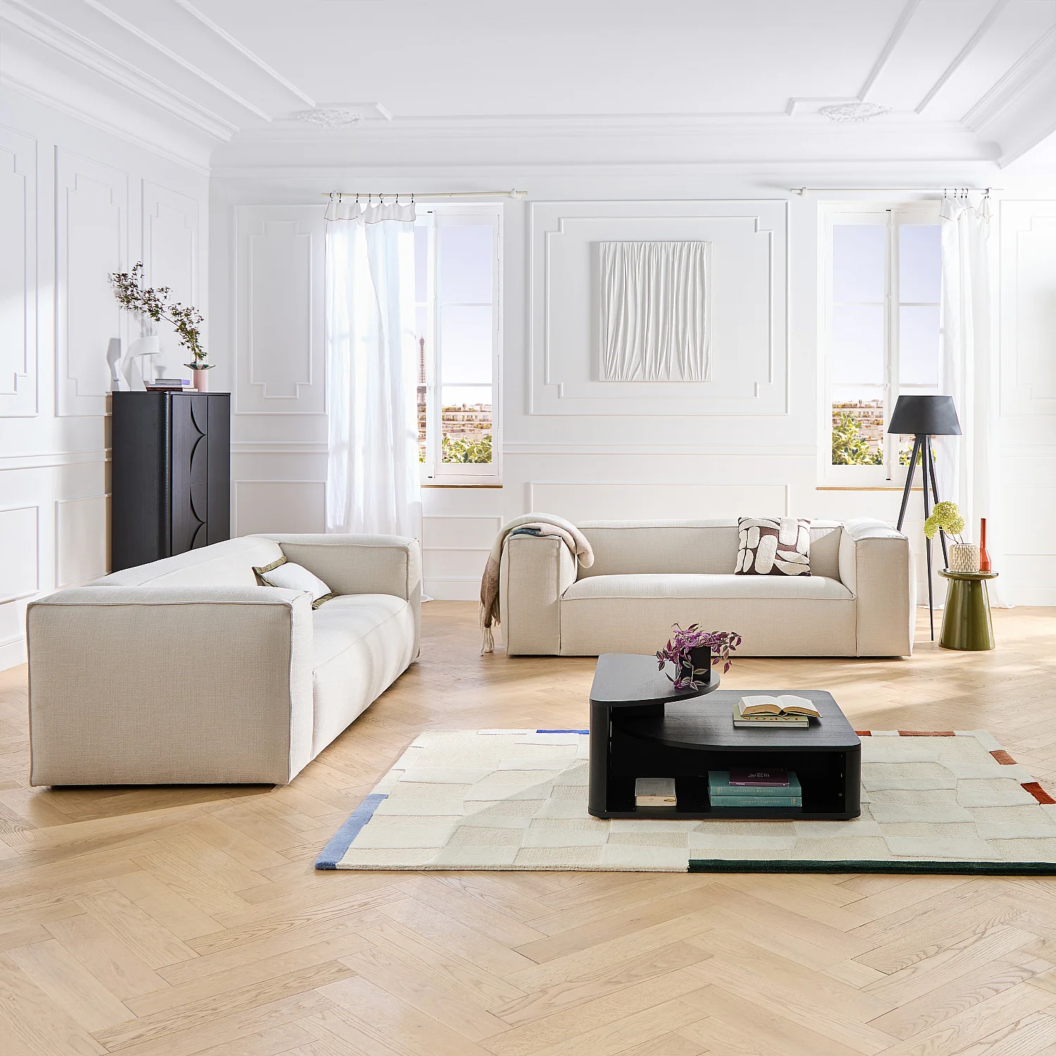 Tappeto in lana a pelo - 170 x 240 cm - Color Avorio - Design di Floriane Jacques - 9