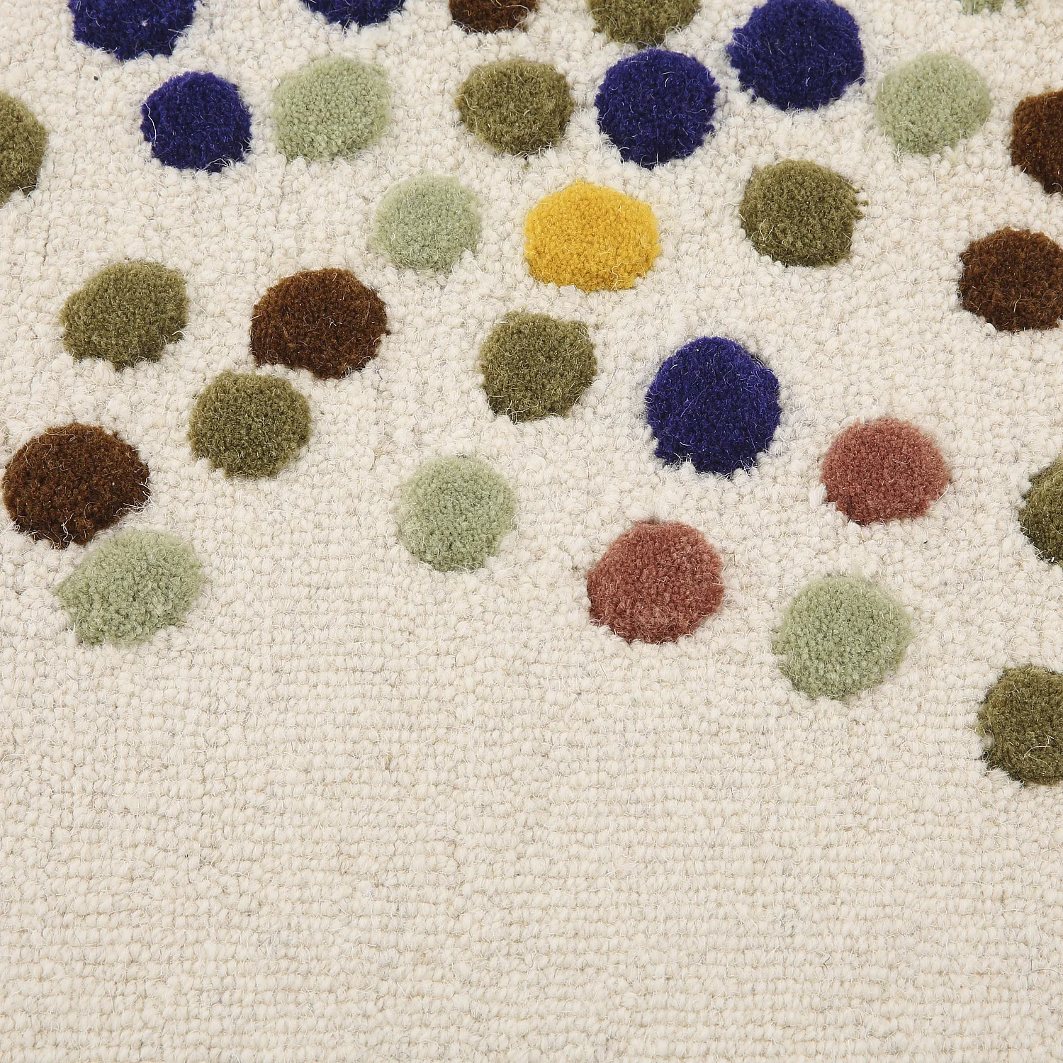 Tappeto in lana a pelo lungo 170 x 240 cm - Beige e multicolore - Design di Floriane Jacques - 5