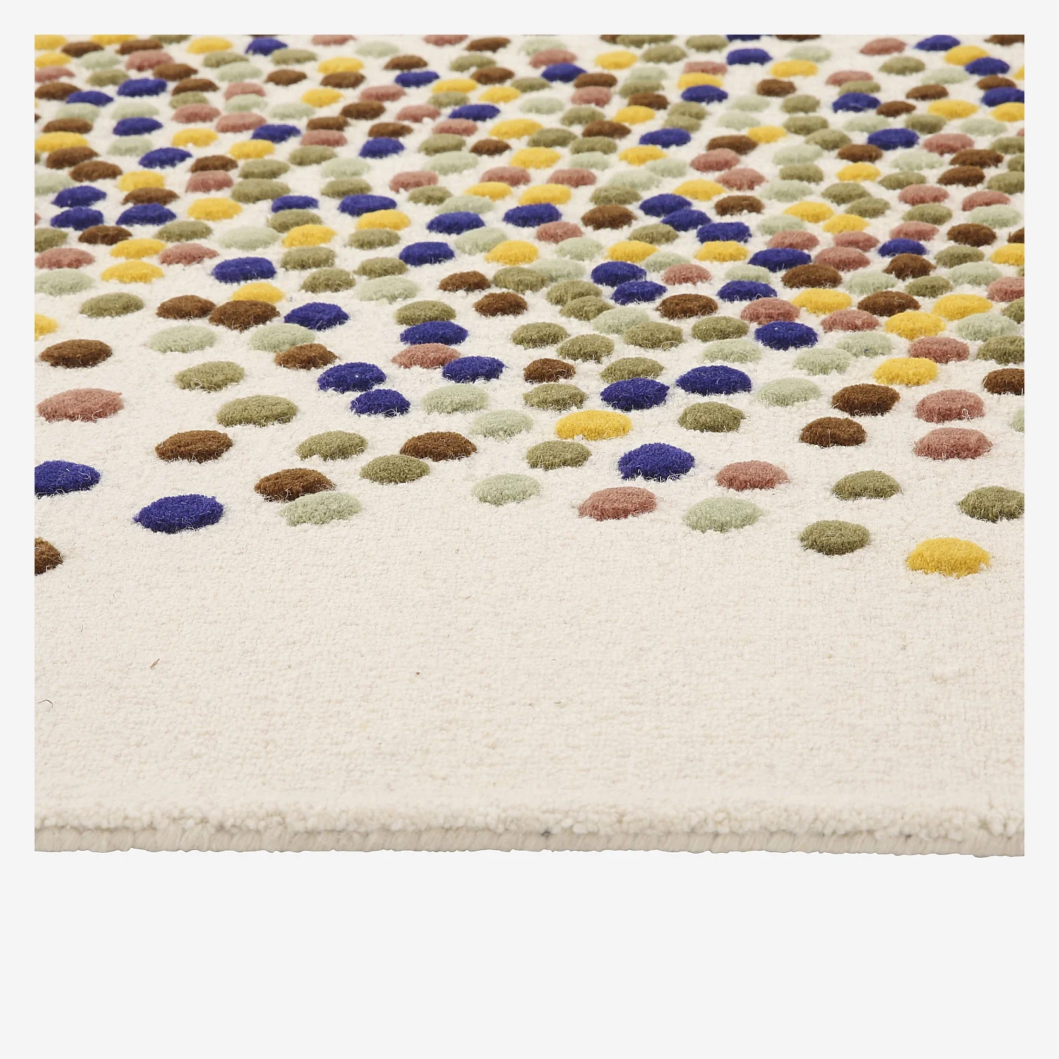 Tappeto in lana a pelo lungo 170 x 240 cm - Beige e multicolore - Design di Floriane Jacques - 4