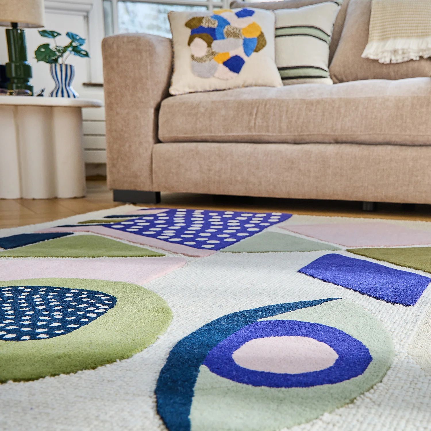 Alfombra de lana tejida - 170 x 240 cm - Azul noche - Design by Floriane Jacques - 6