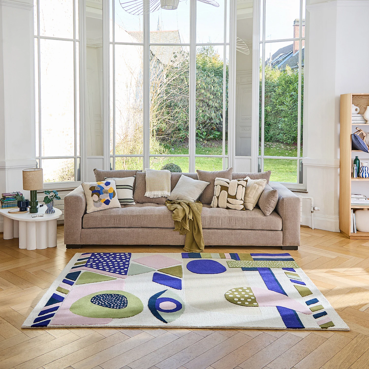 Tapis tufté en laine - 170 x 240 cm - Bleu nuit - Design by Floriane Jacques - 1