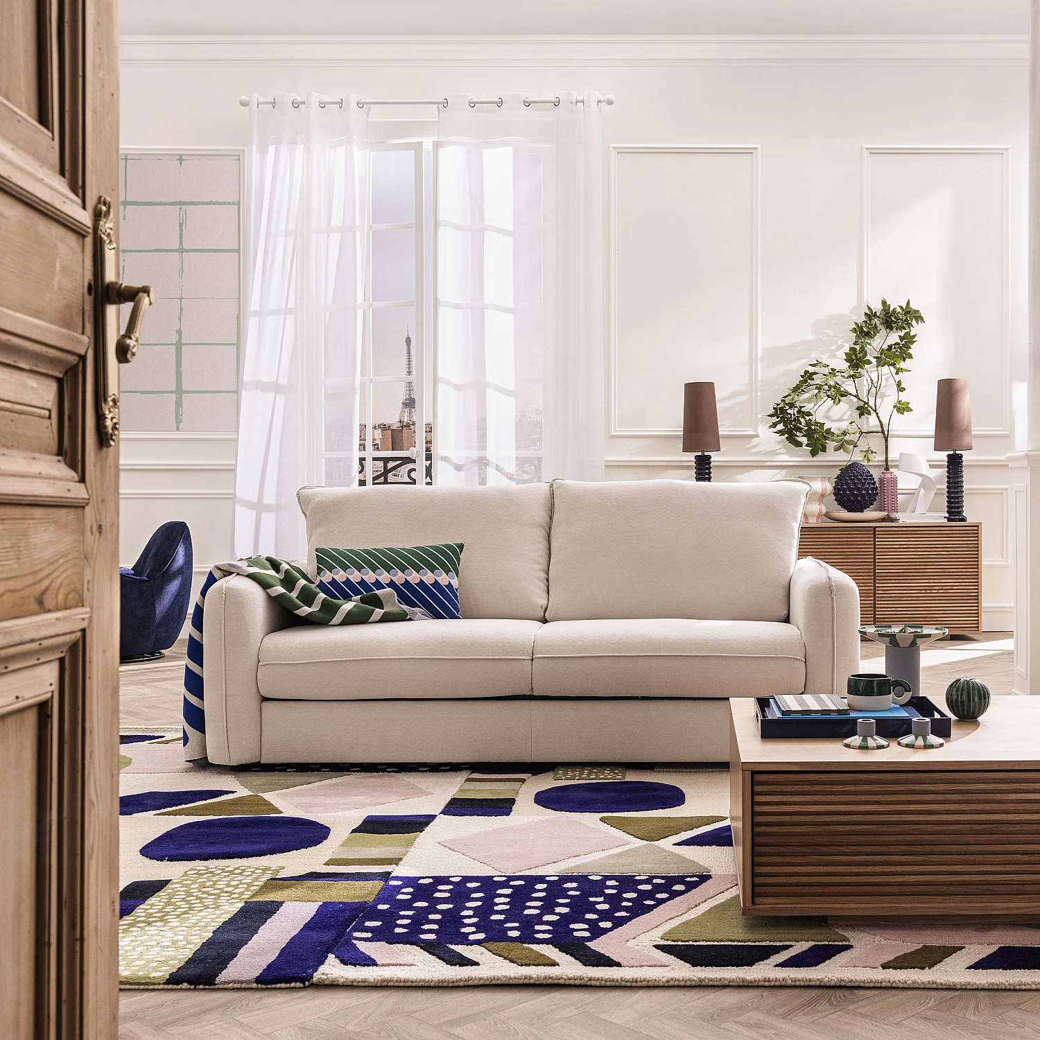 Tapis tufté en laine - 170 x 240 cm - Bleu nuit - Design by Floriane Jacques - 8