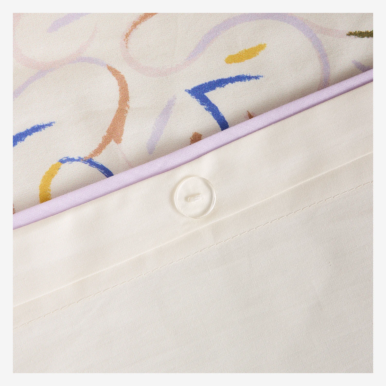 Parure de lit en percale de coton bio - 260 x 240 cm - Motifs à fleurs - Design by Floriane Jacques - 3