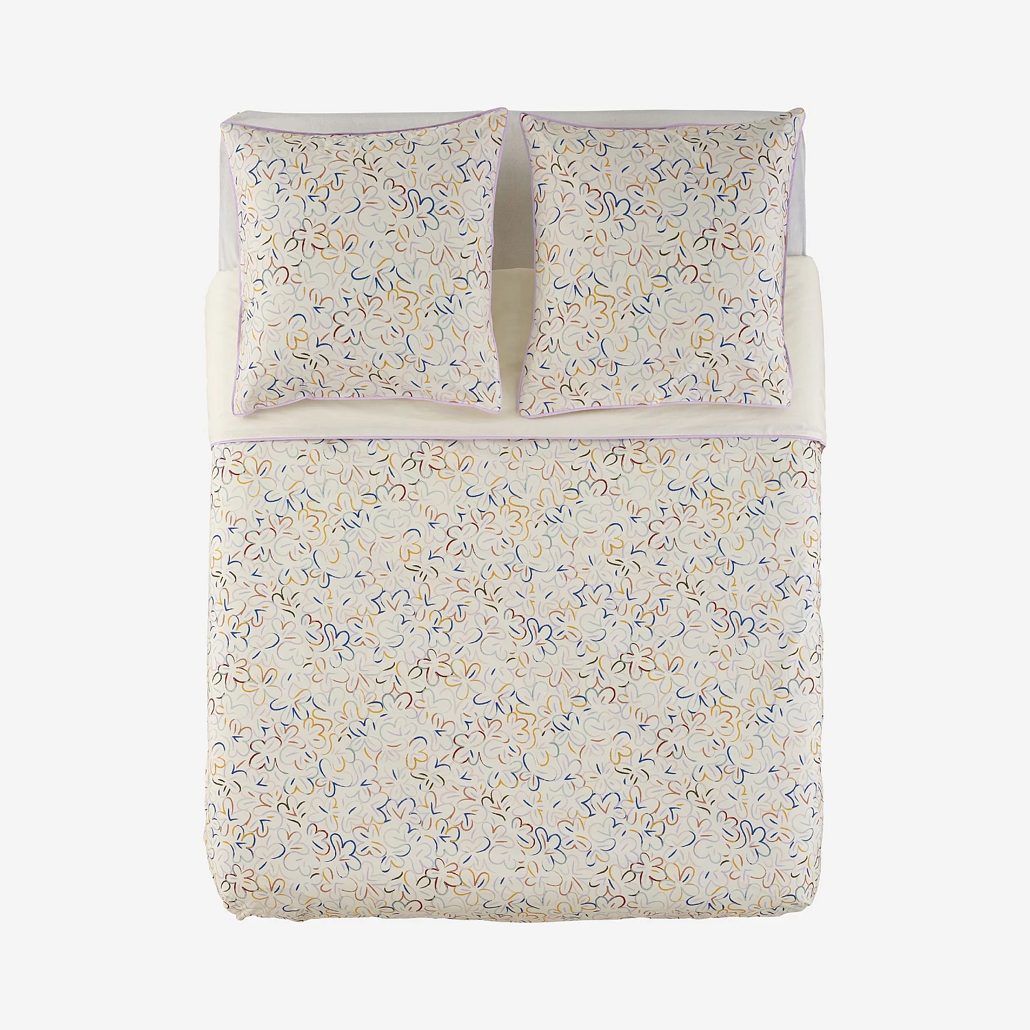 Parure da letto in percalle di cotone biologico - 260 x 240 cm - Motivi floreali - Design by Floriane Jacques - 7