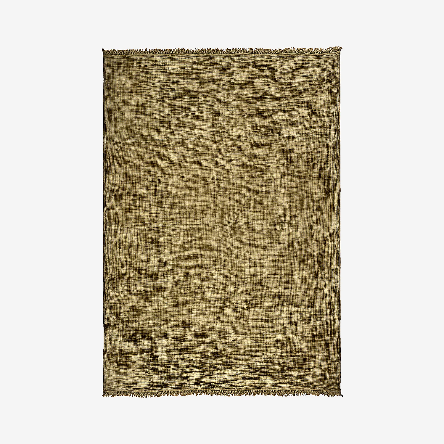 Plaid en double gaze de coton - 130 x 170 cm - Bronze - 6
