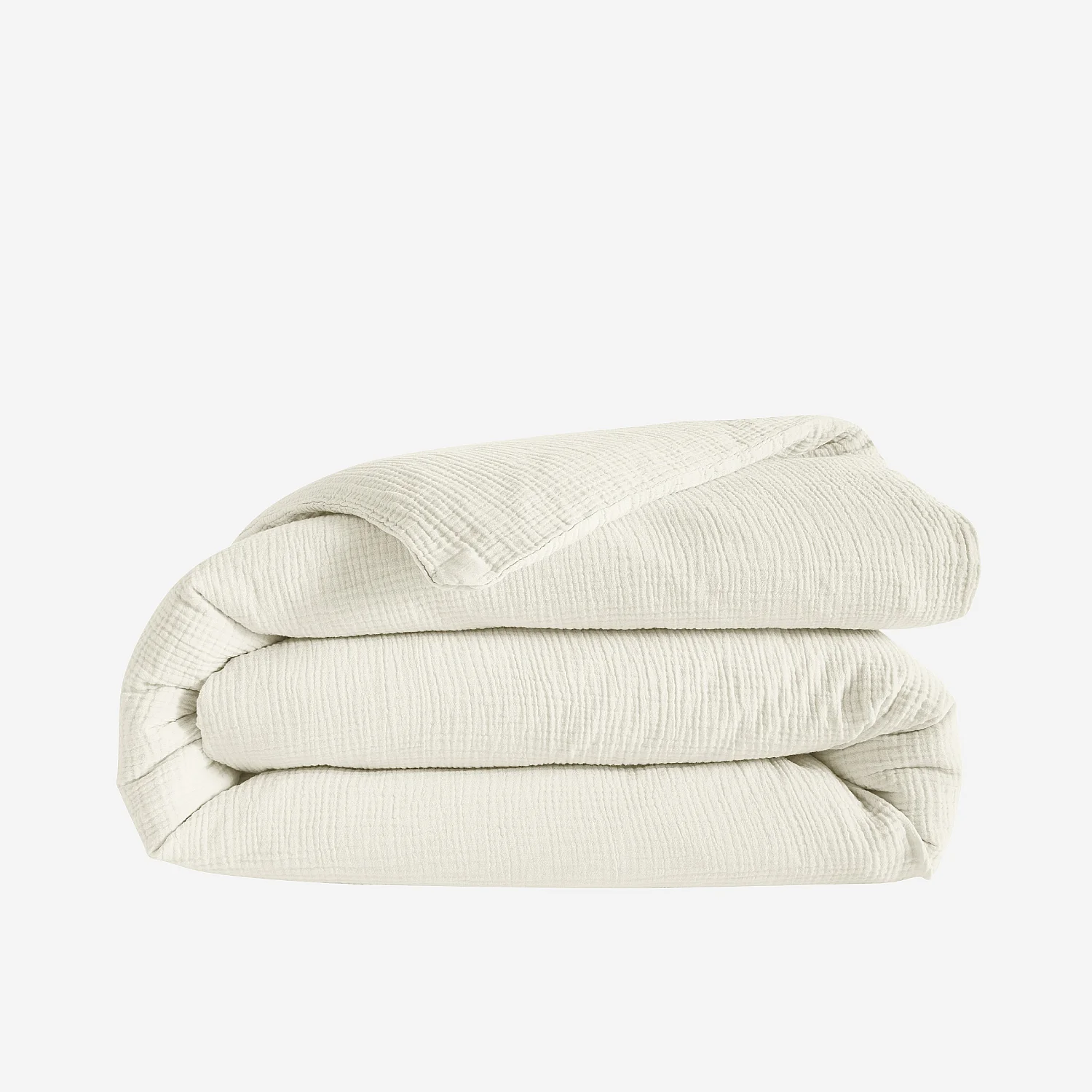 Housse de couette en double gaze de coton - 240 x 220 cm - Écru - 2