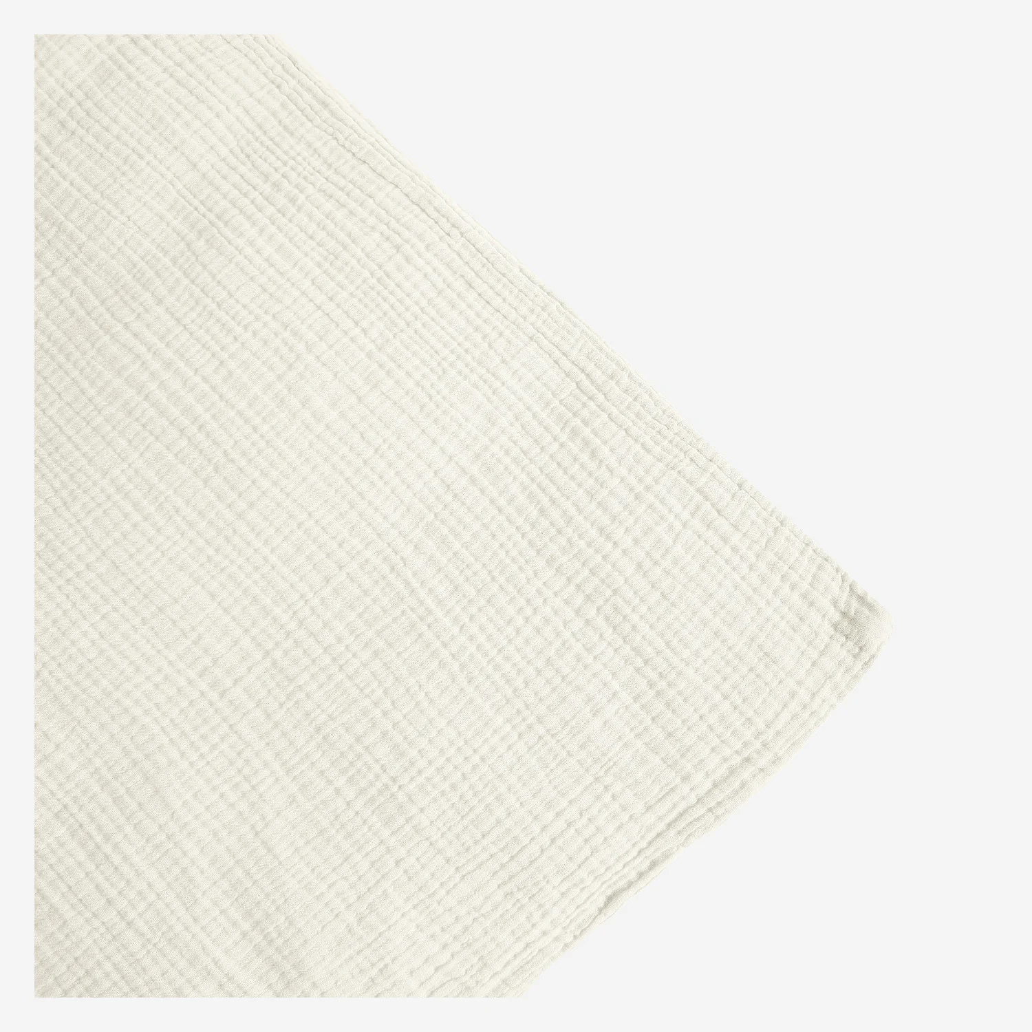 Housse de couette en double gaze de coton - 260 x 240 cm - Écru - 4