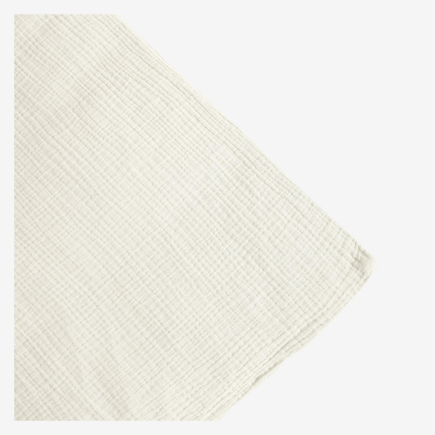 Housse de couette en double gaze de coton - 260 x 240 cm - Écru - 4