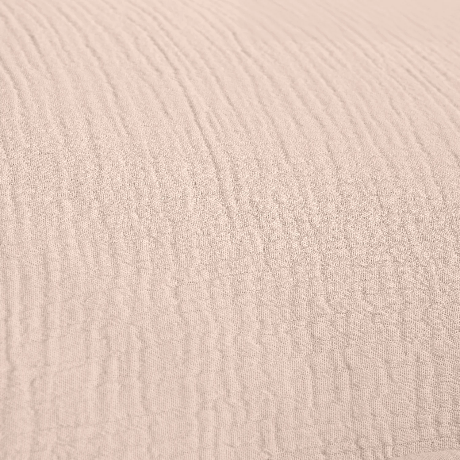 Housse de couette en double gaze de coton - 260 x 240 cm - Rose poudré - 5