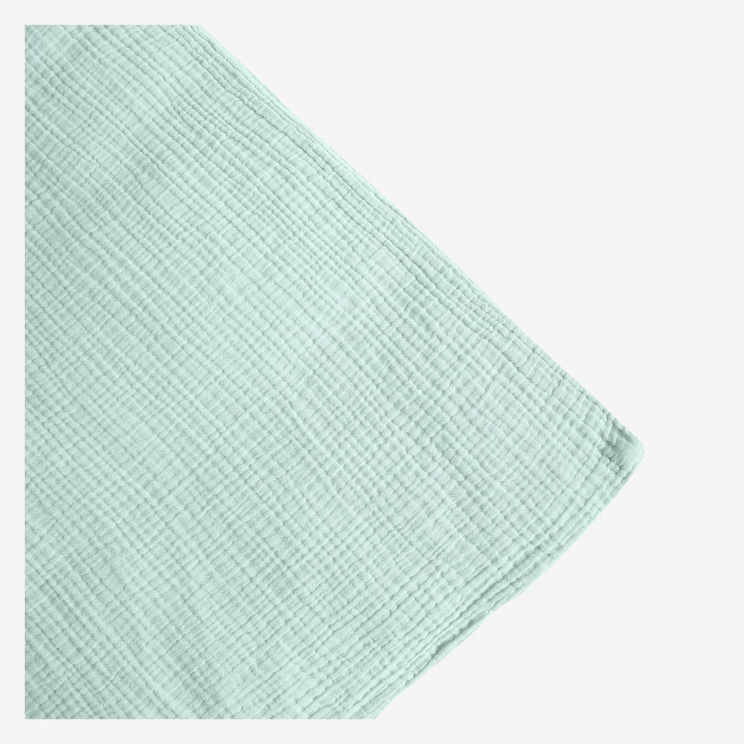 Housse de couette en double gaze de coton - 240 x 220 cm - Céladon - 4