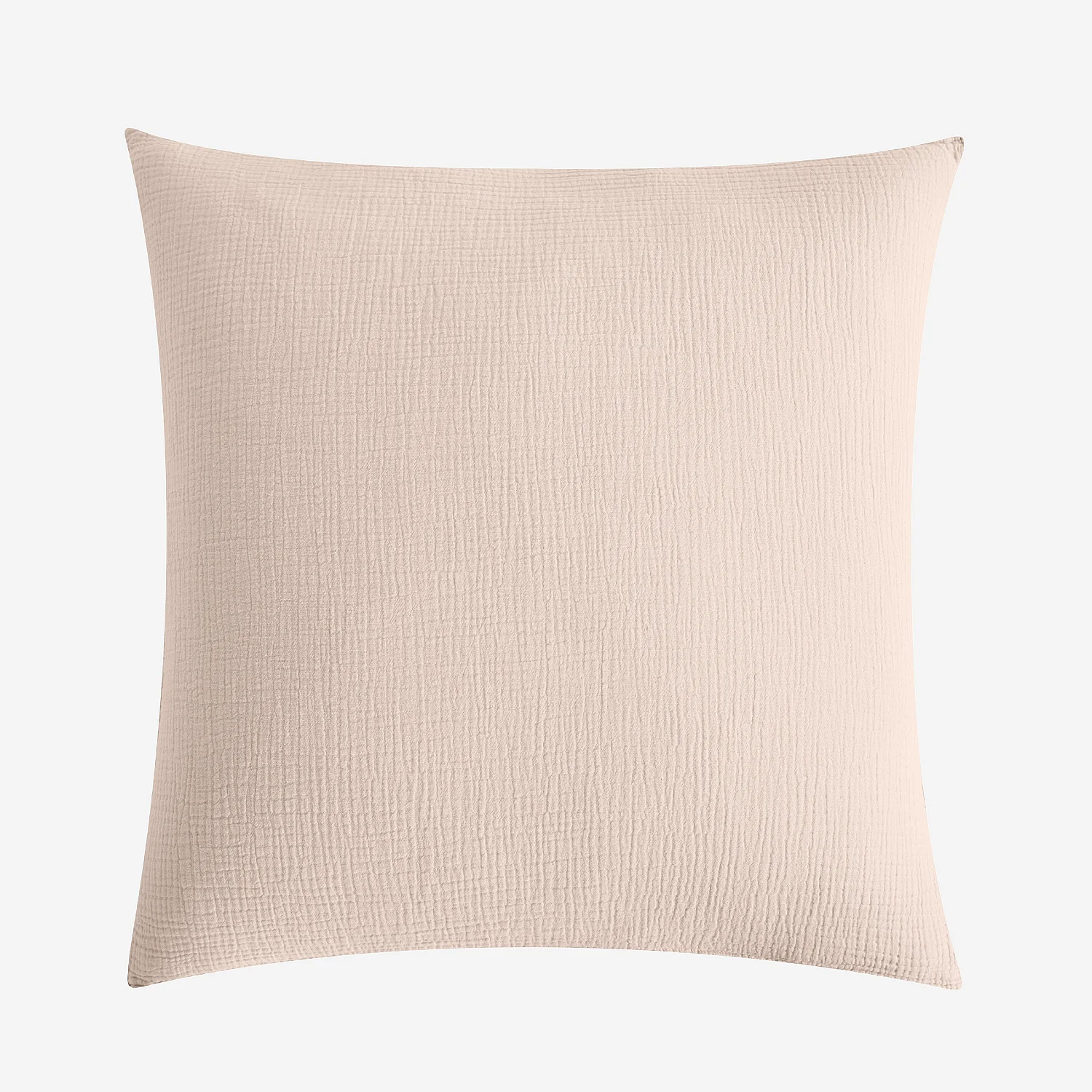 Taie d'oreiller en double gaze de coton - 65 x 65 cm - Rose poudré - 2