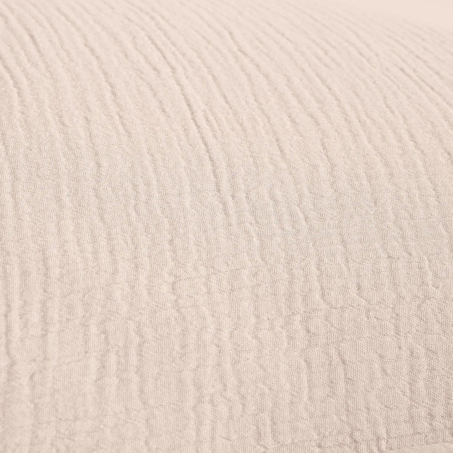 Taie d'oreiller en double gaze de coton - 65 x 65 cm - Rose poudré - 5