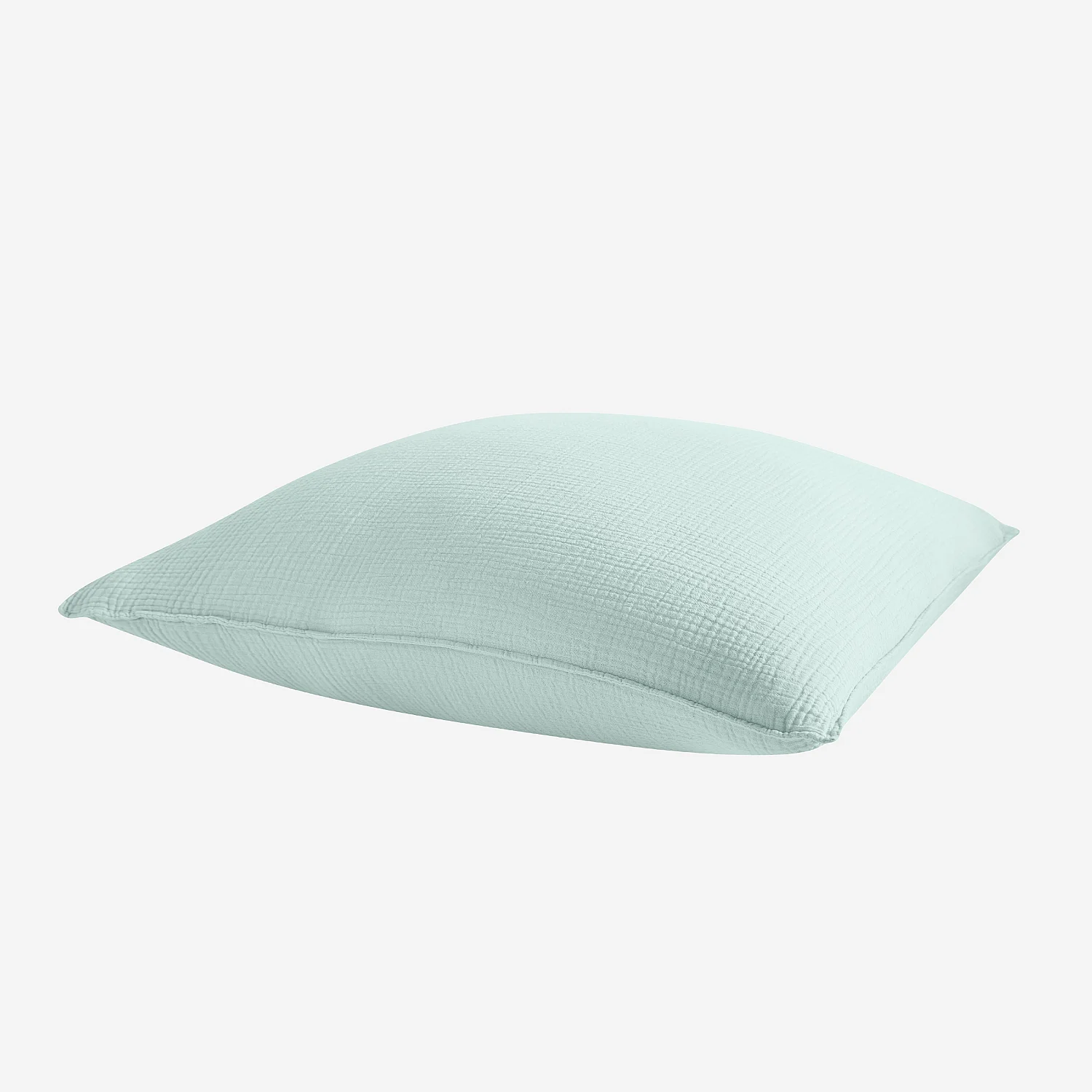 Taie d'oreiller en double gaze de coton - 65 x 65 cm - Céladon - 6