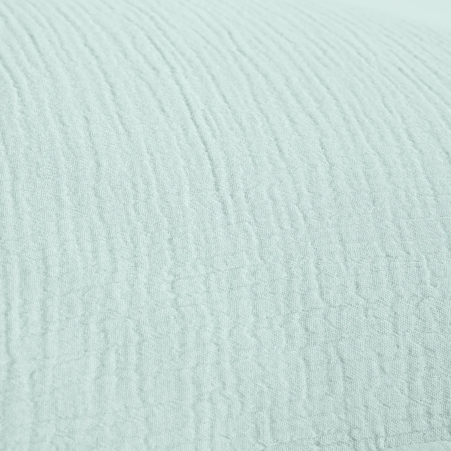 Taie d'oreiller en double gaze de coton - 65 x 65 cm - Céladon - 5