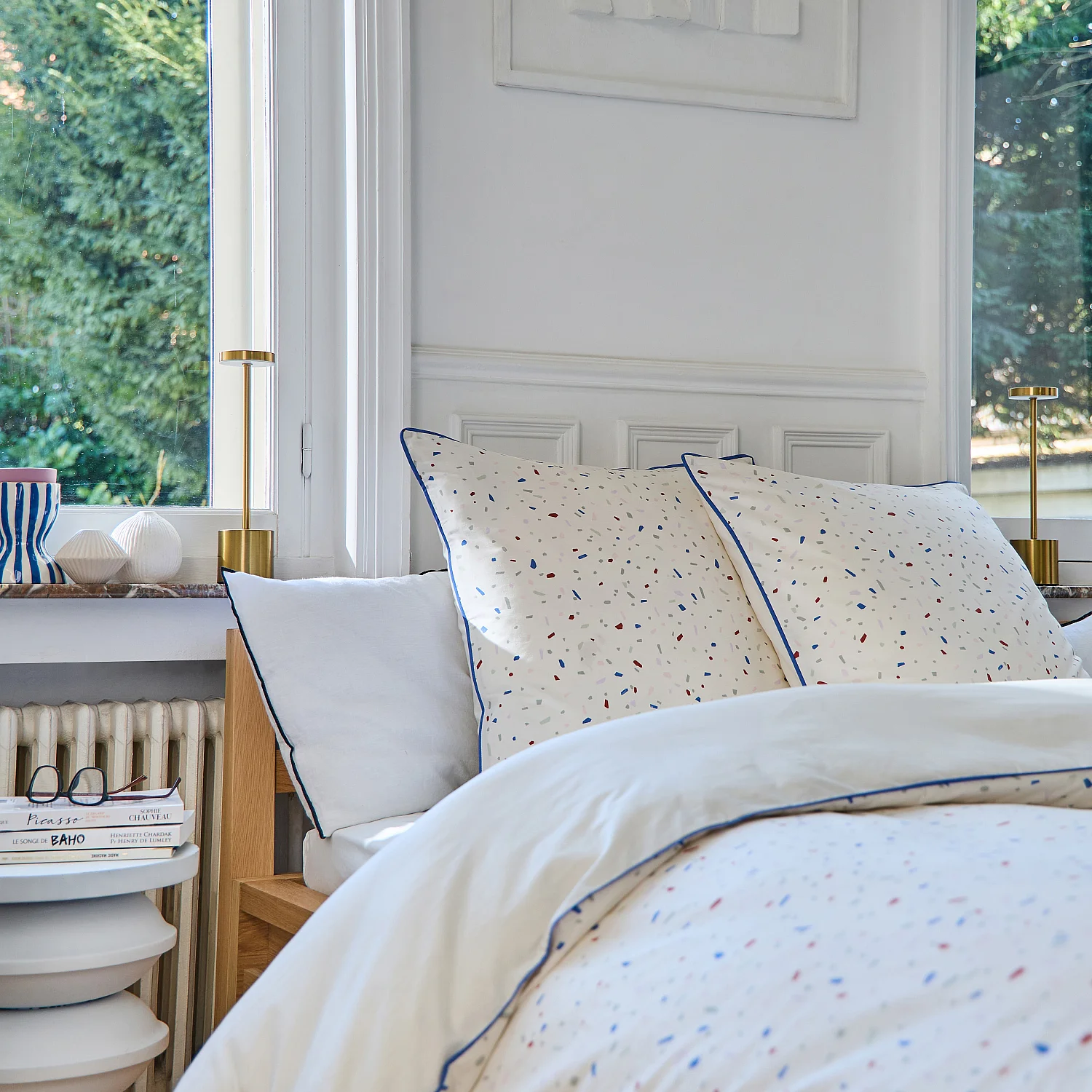 Parure de lit en percale de coton bio - 260 x 240 cm - Motifs à pois - Design by Floriane Jacques - 6