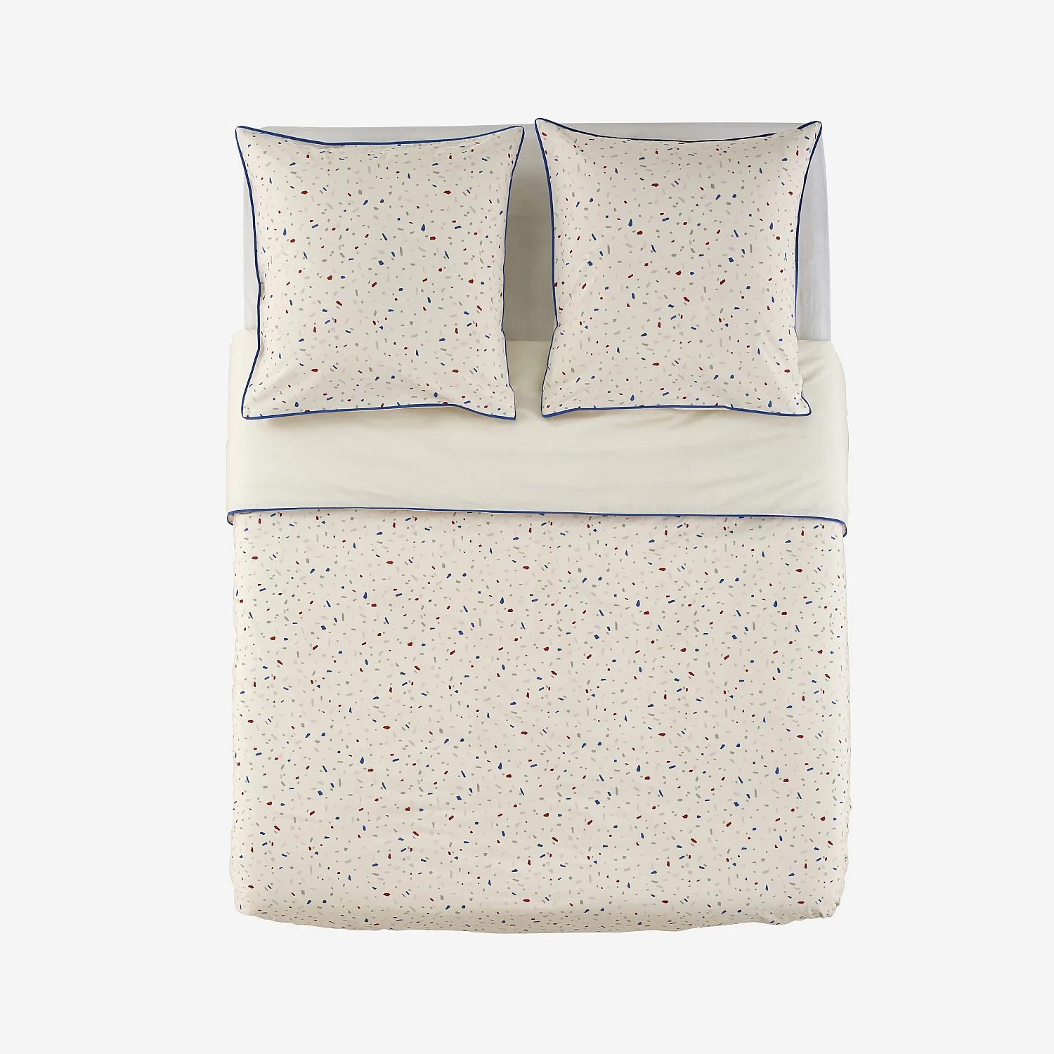 Parure de lit en percale de coton bio - 260 x 240 cm - Motifs à pois - Design by Floriane Jacques - 8