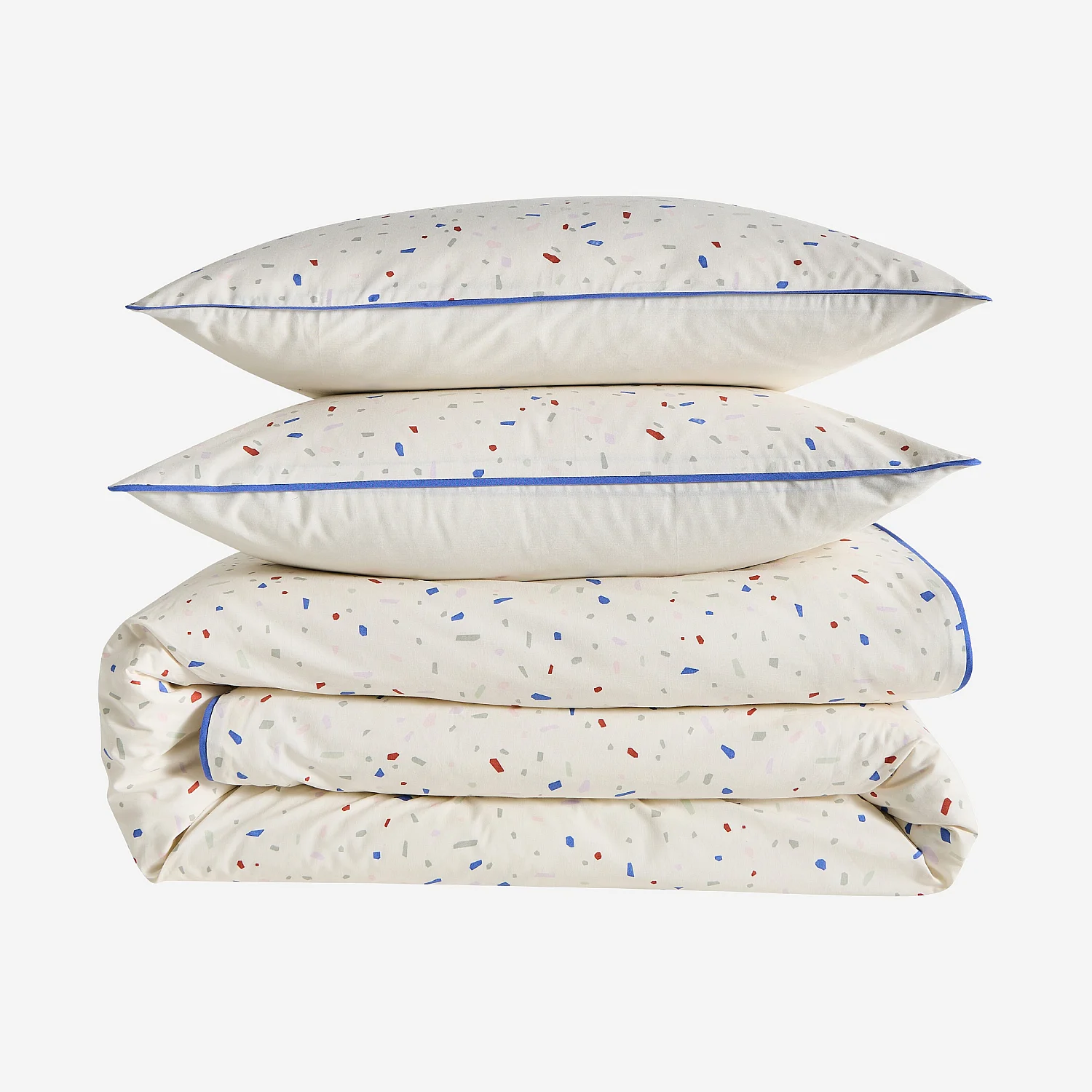 Completo letto in percalle di cotone biologico - 260 x 240 cm - Motivi a pois - Design by Floriane Jacques - 2