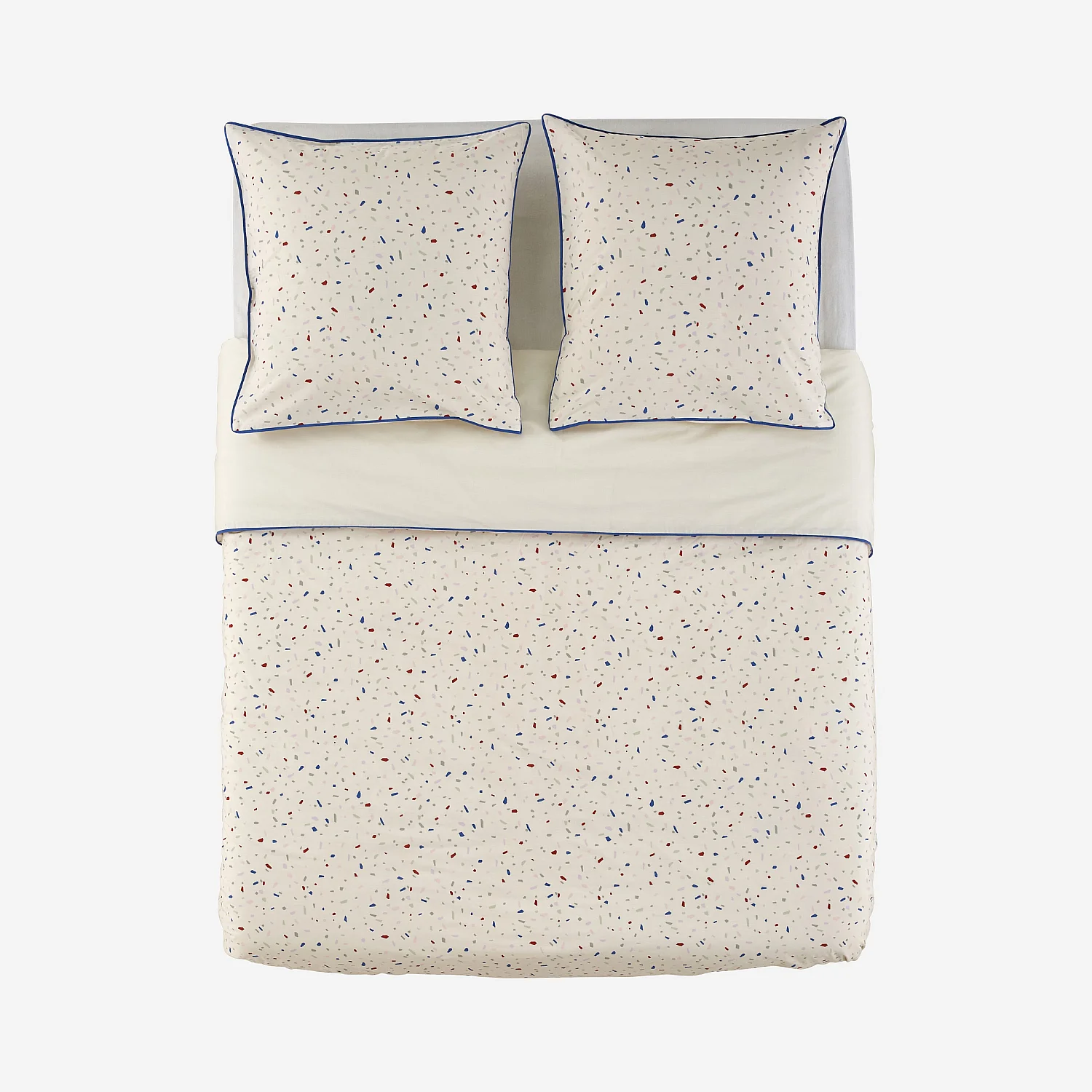 Completo letto in percalle di cotone biologico - 260 x 240 cm - Motivi a pois - Design by Floriane Jacques - 8