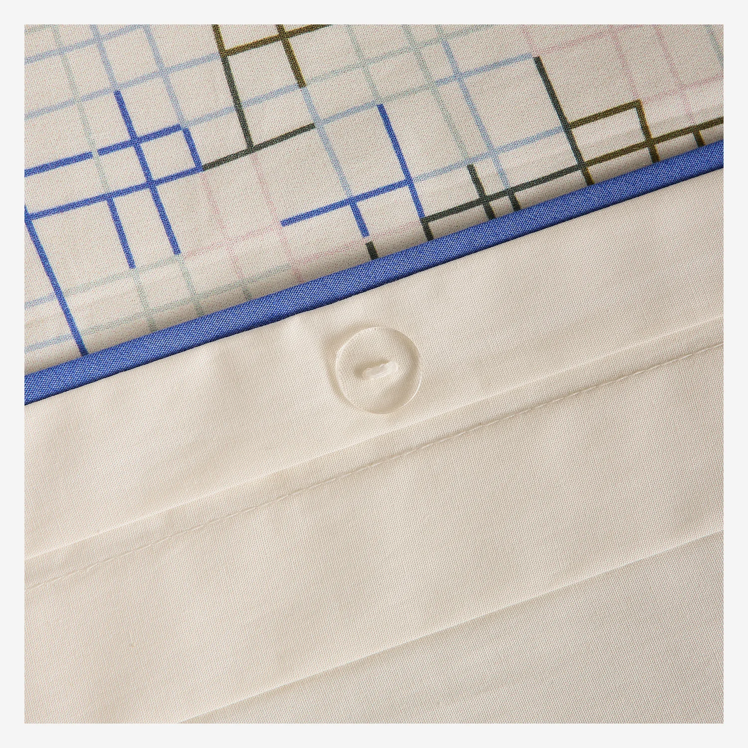 Set lenzuola in percalle di cotone biologico - 240 x 220 cm - Motivi a quadri - Design by Floriane Jacques - 4