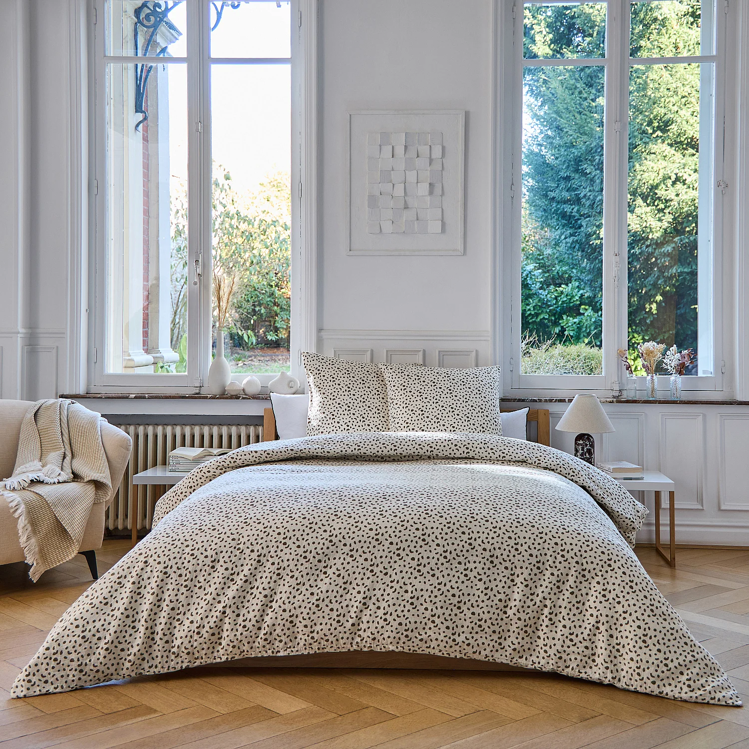 Parure de lit en double gaze de coton - 260 x 240 cm - Bronze - Design by Floriane Jacques - 3