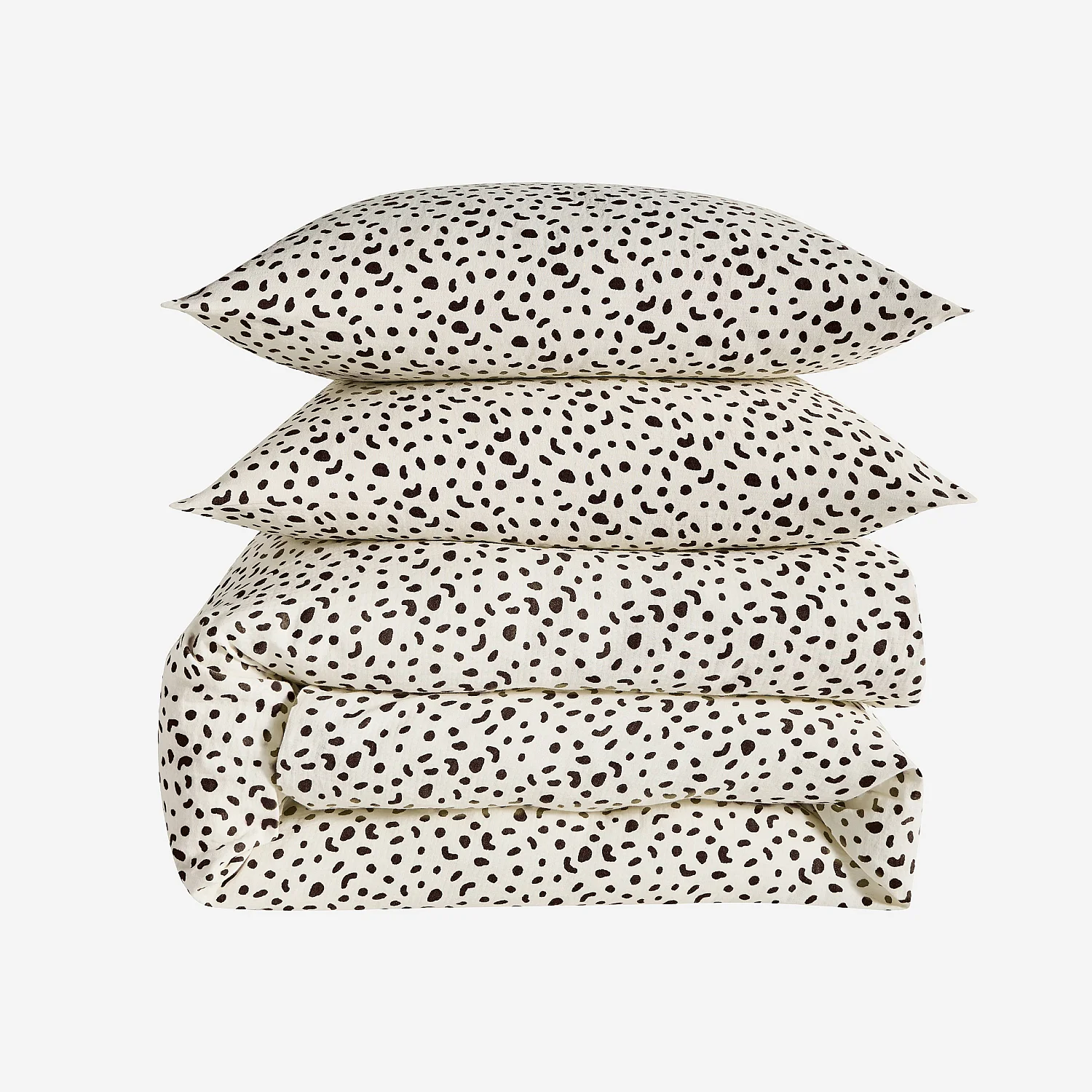 Parure de lit en double gaze de coton - 240 x 220 cm - Marron - Design by Floriane Jacques - 2