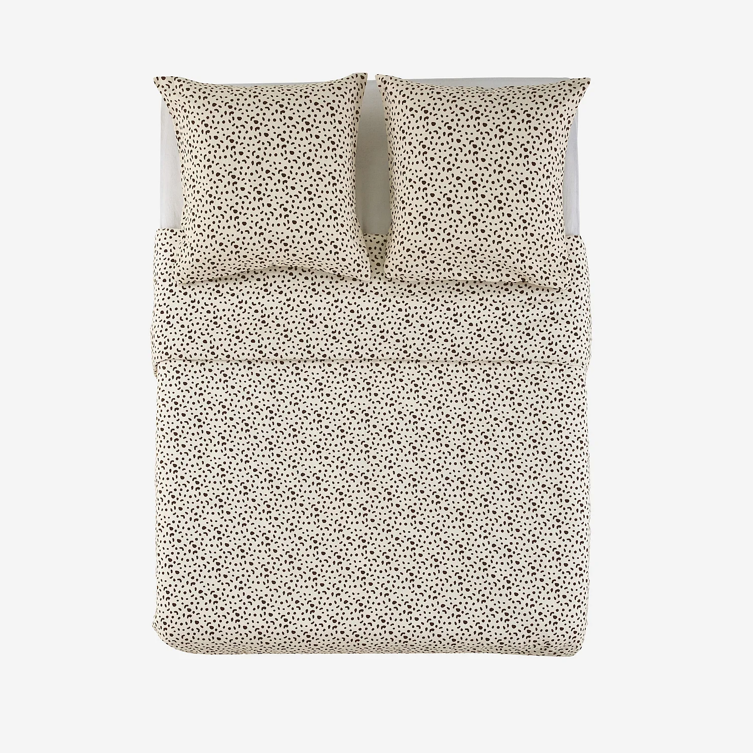 Parure de lit en double gaze de coton - 240 x 220 cm - Marron - Design by Floriane Jacques - 7