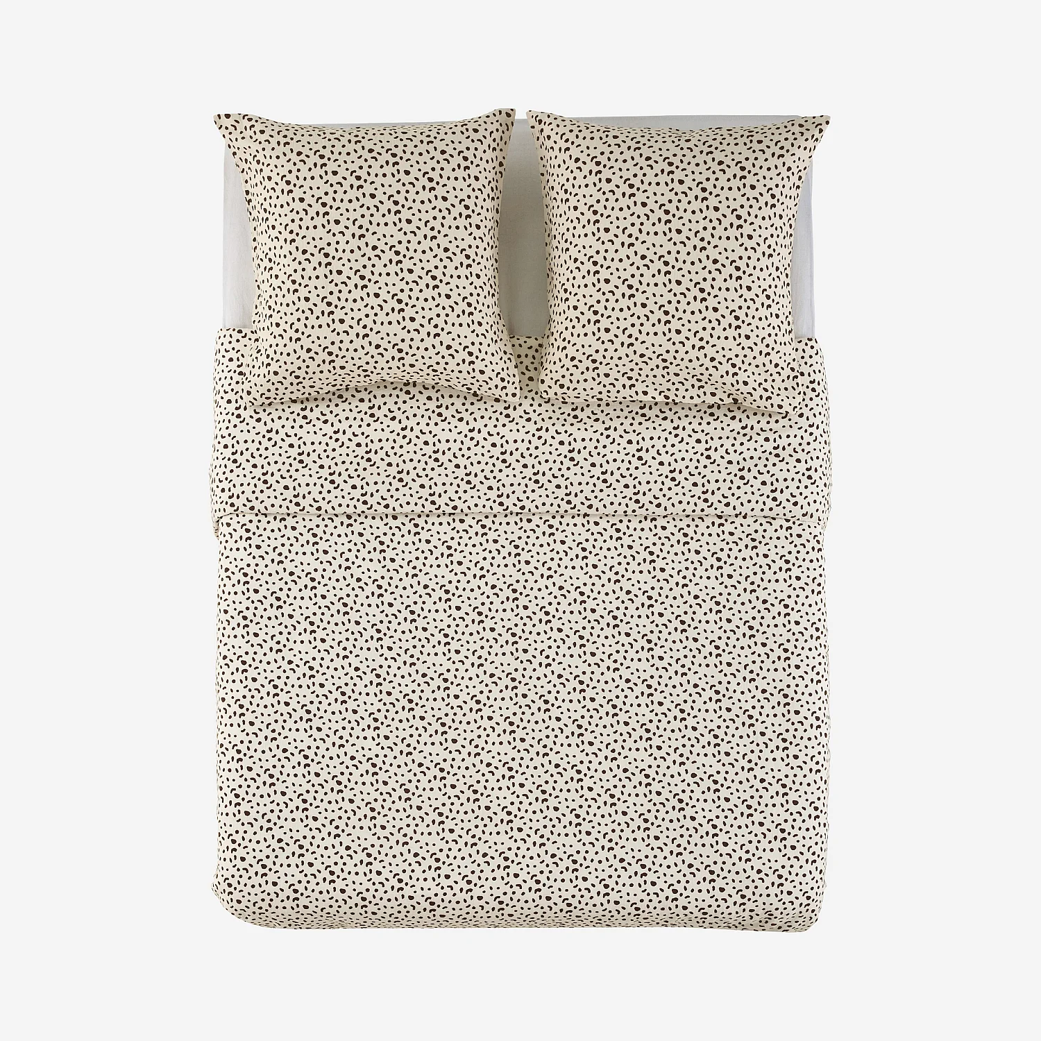 Parure da letto in doppia garza di cotone - 260 x 240 cm - Marrone - Design by Floriane Jacques - 7