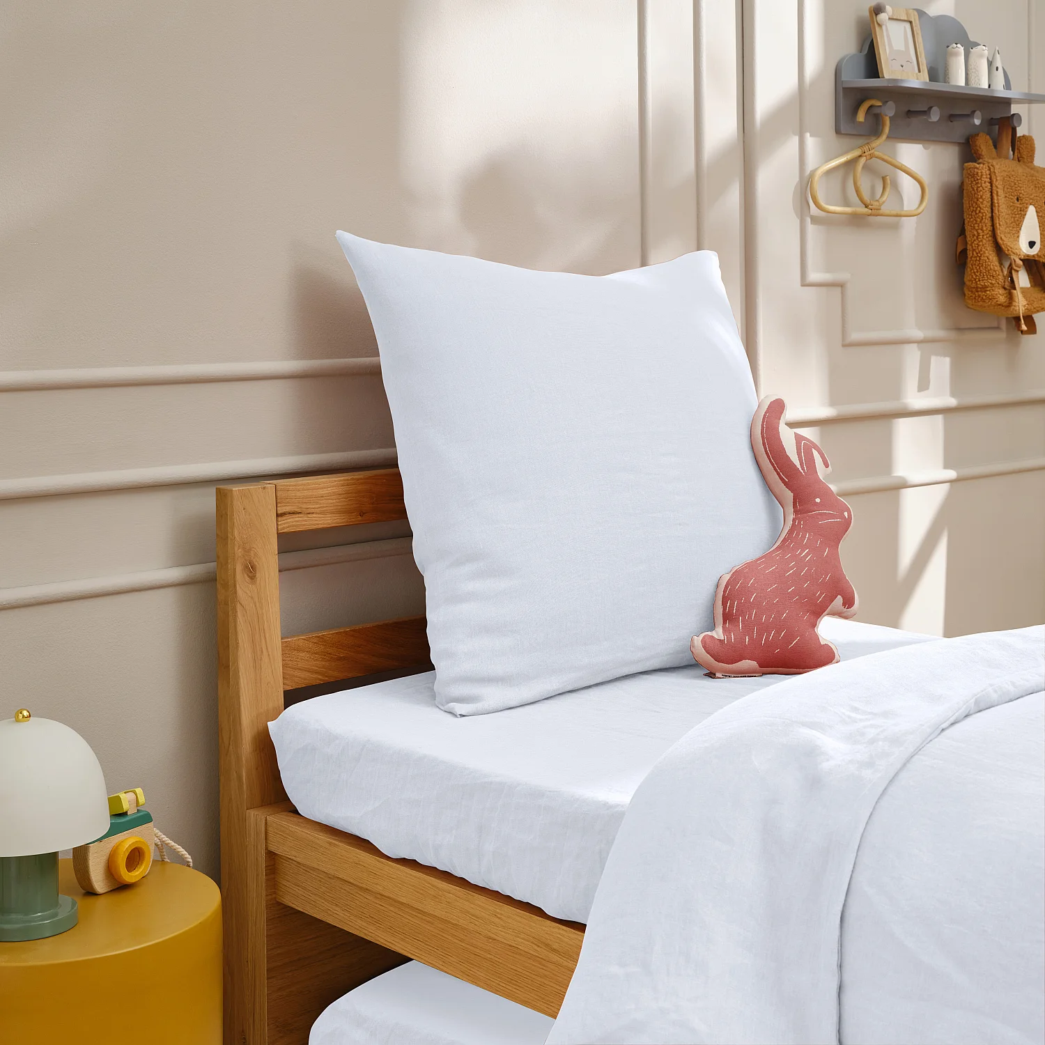 Linnen kussensloop - 65 x 65 cm - Wit - 7